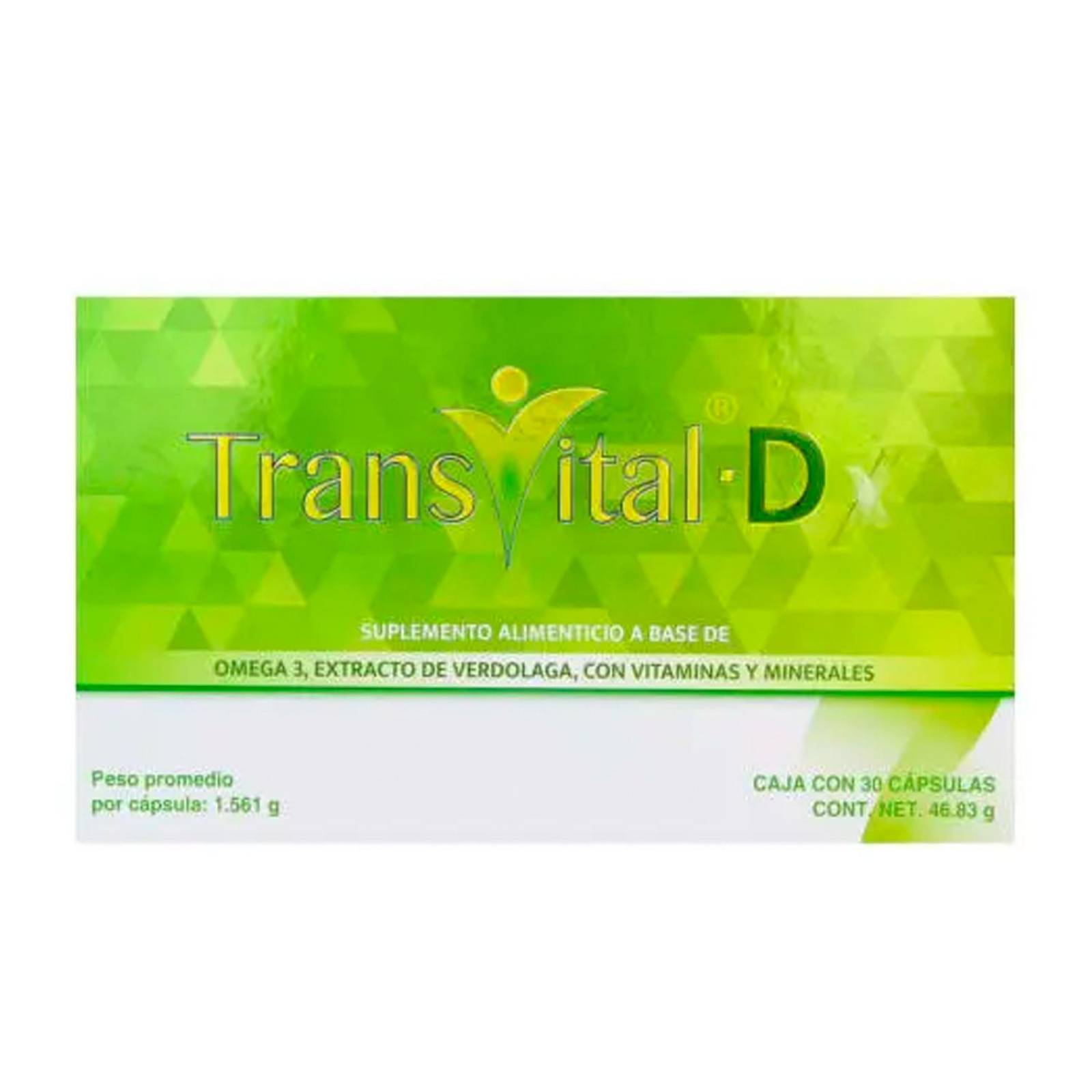 Suplemento Alimenticio Transvital-D 30 Cápsulas