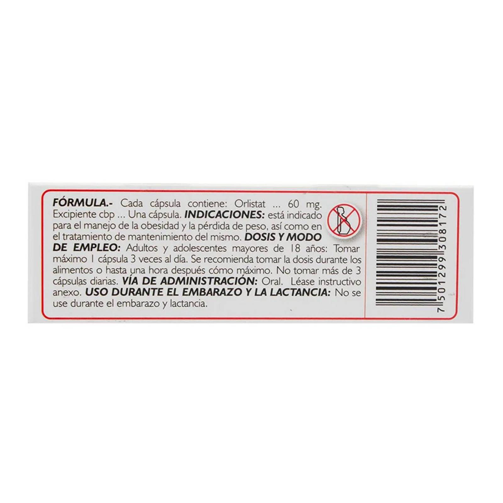 Suplemento Alimenticio Redustat 30 Cápsulas de 60 mg 