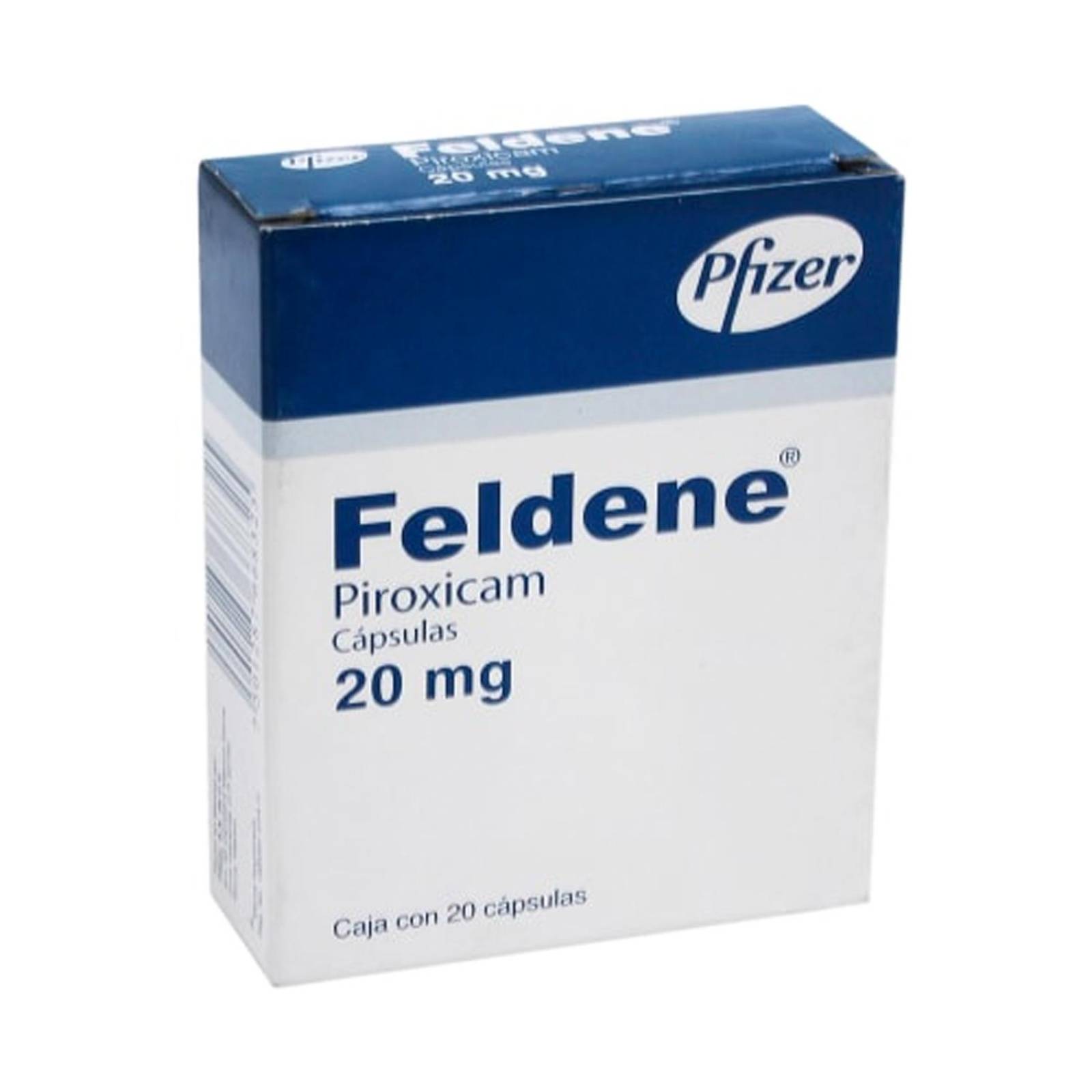 Piroxicam Feldene 20 mg 20 Cápsulas 