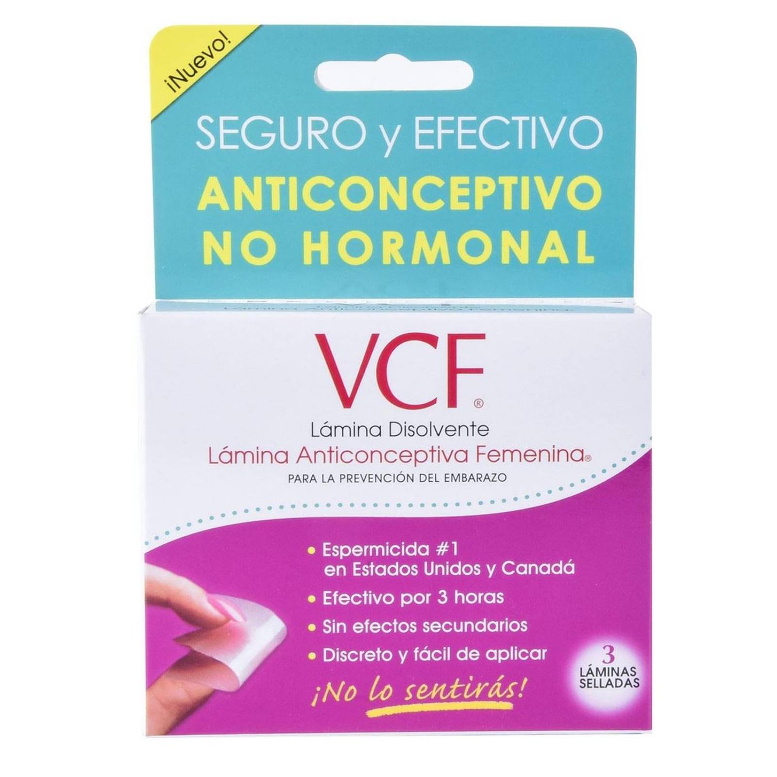 Lámina Anticonceptiva Prudence VCF 3 láminas 