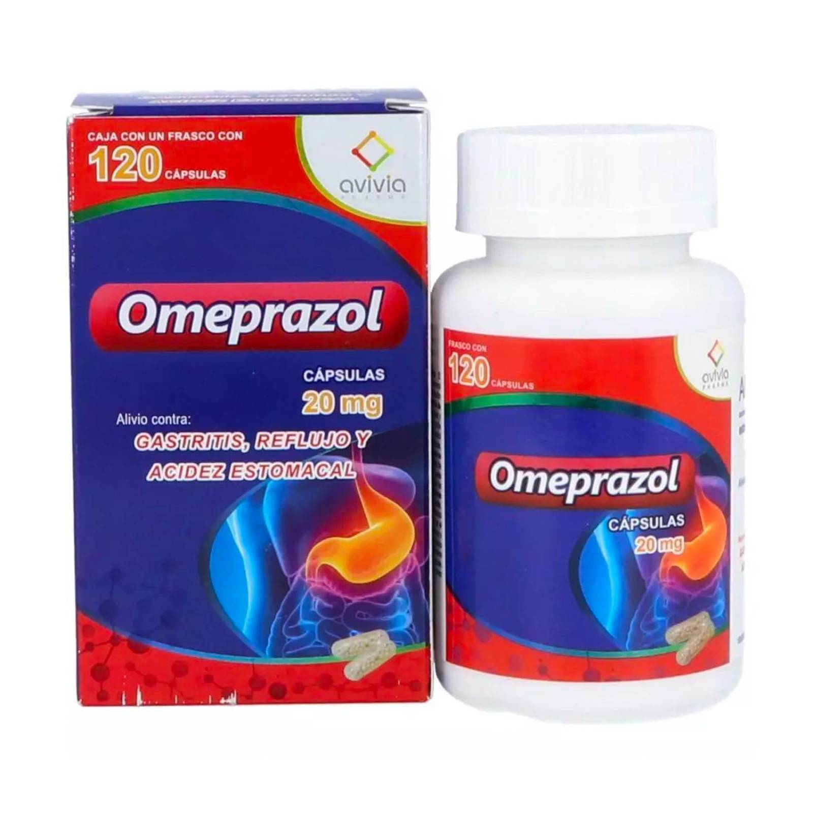 Cápsulas Omeprazol 20 mg 120 Cápsulas 