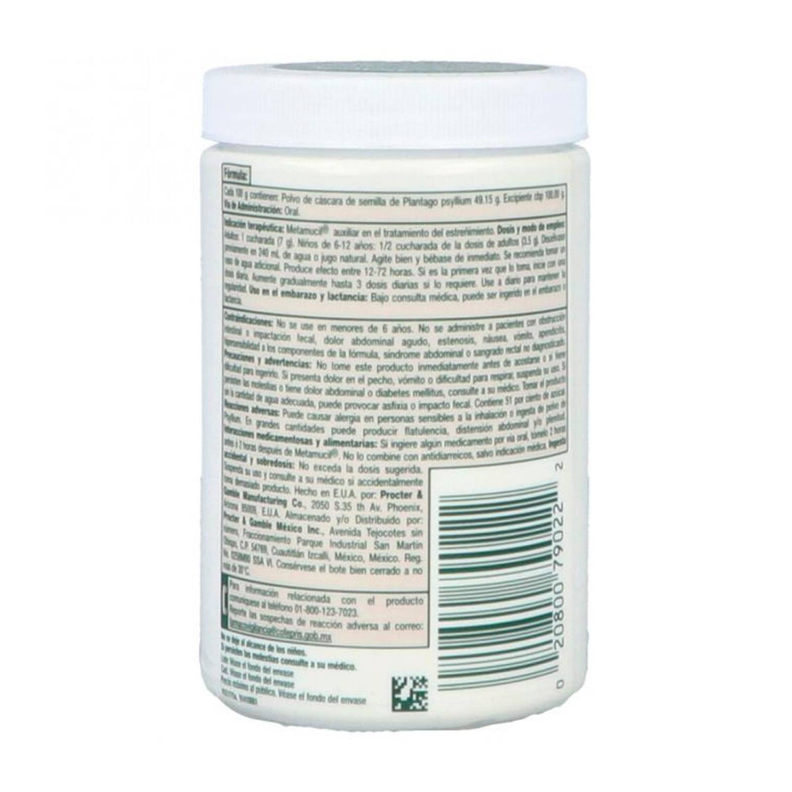 Polvo Soluble Metamucil Natural 210 gr 