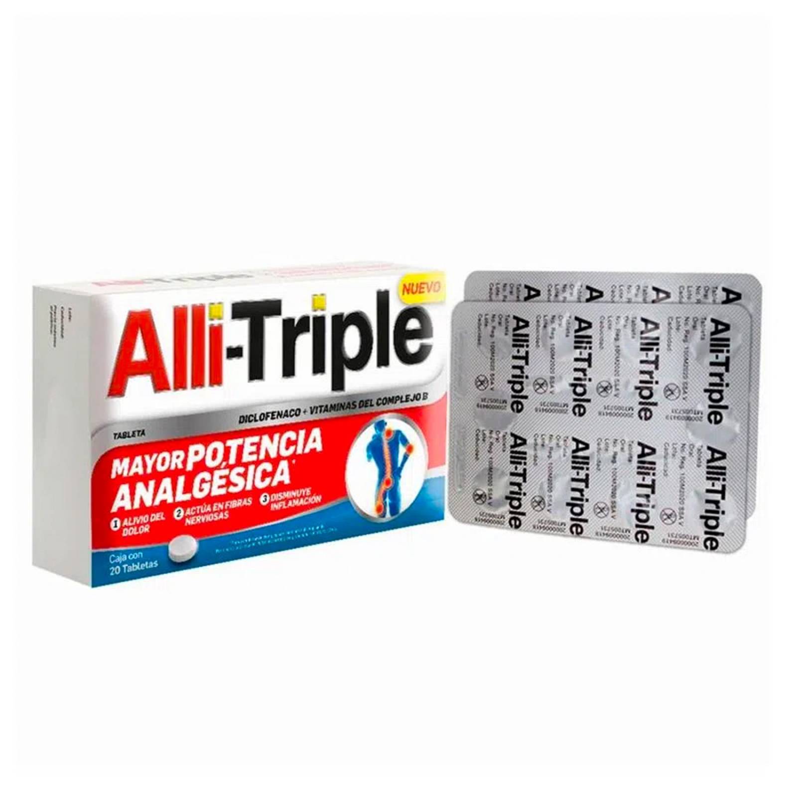 Tabletas Alli - Triple 20 piezas 