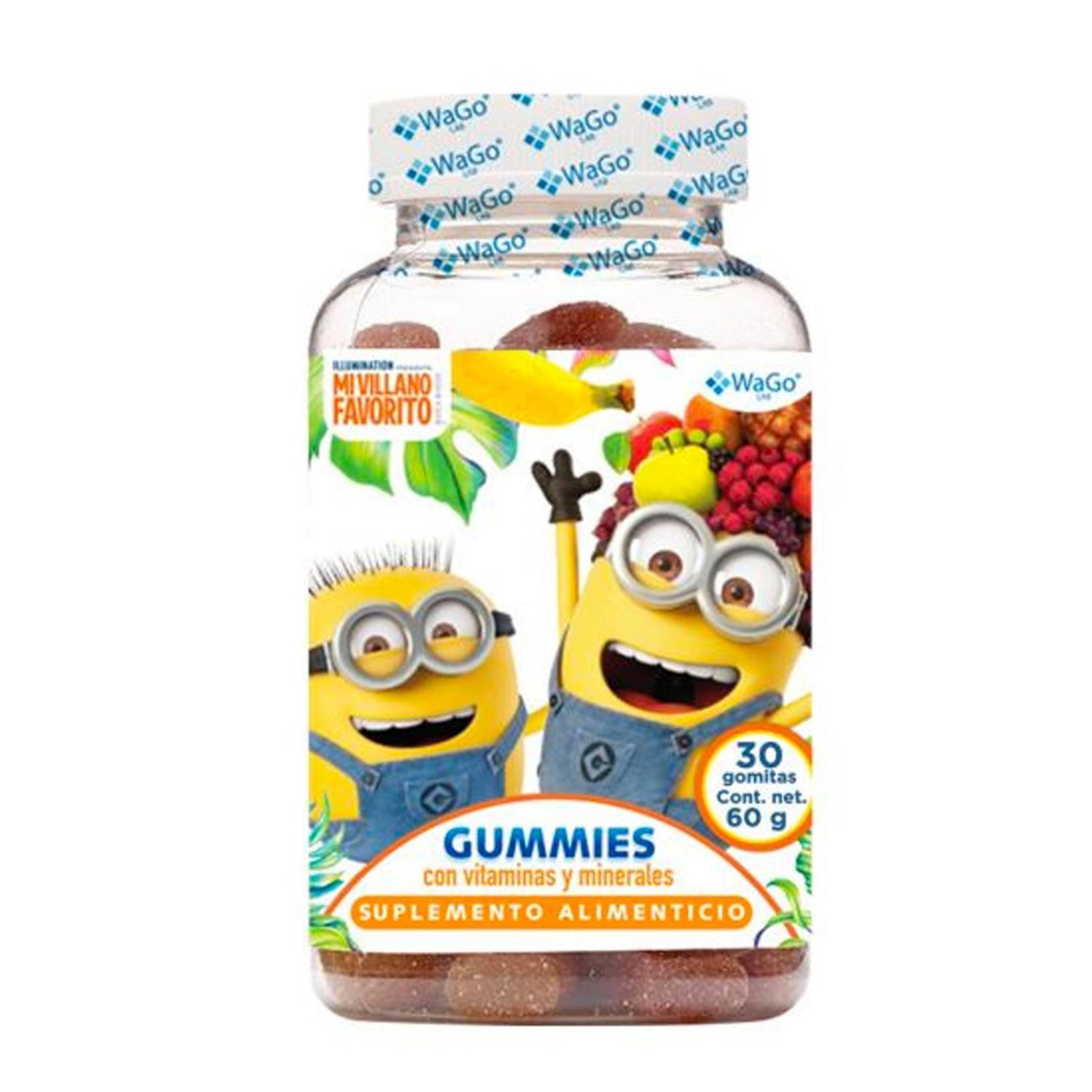 Suplemento Alimenticio Minions Gummies 30 piezas 