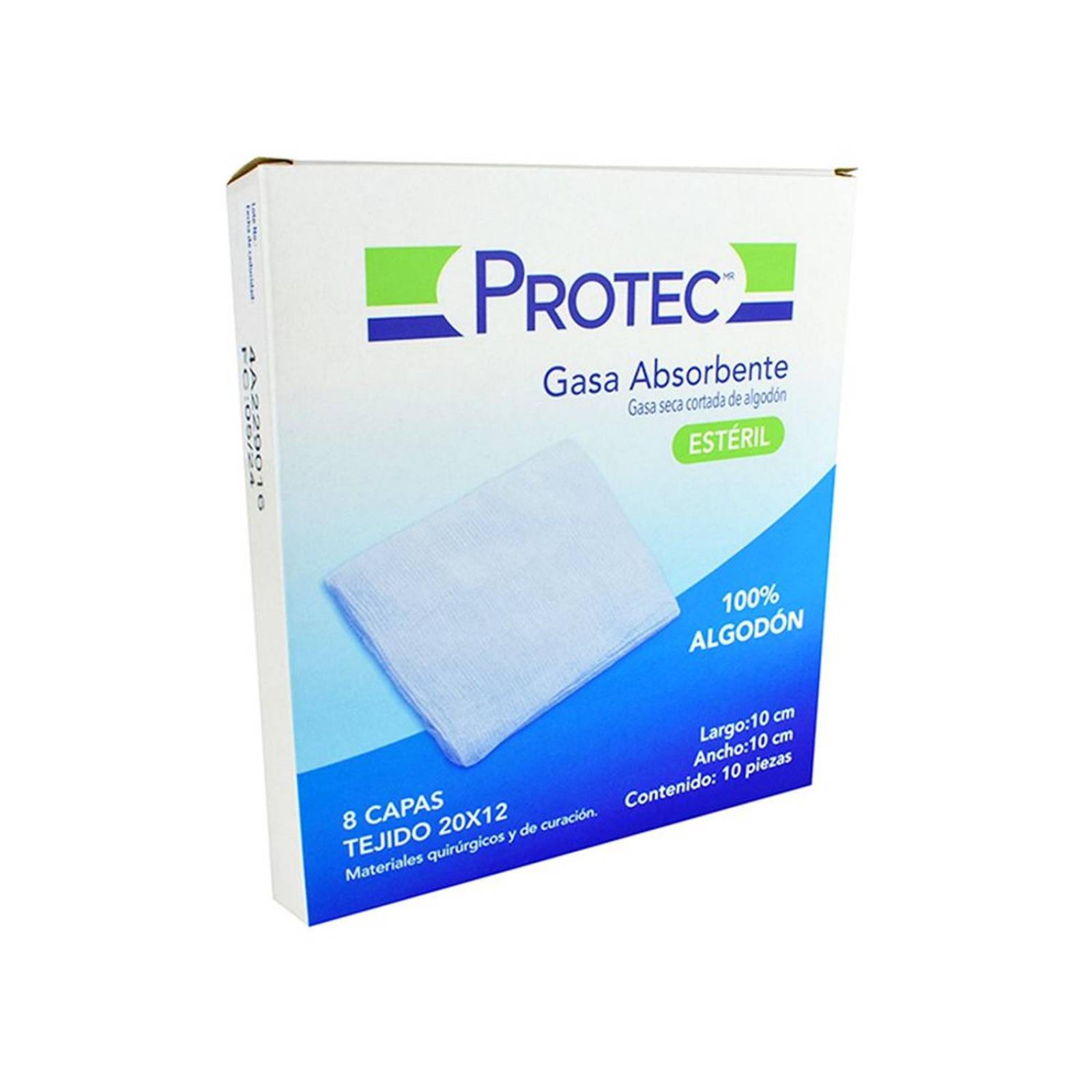 Gasa Protec Estéril 10 gasas de 10x10 cm 