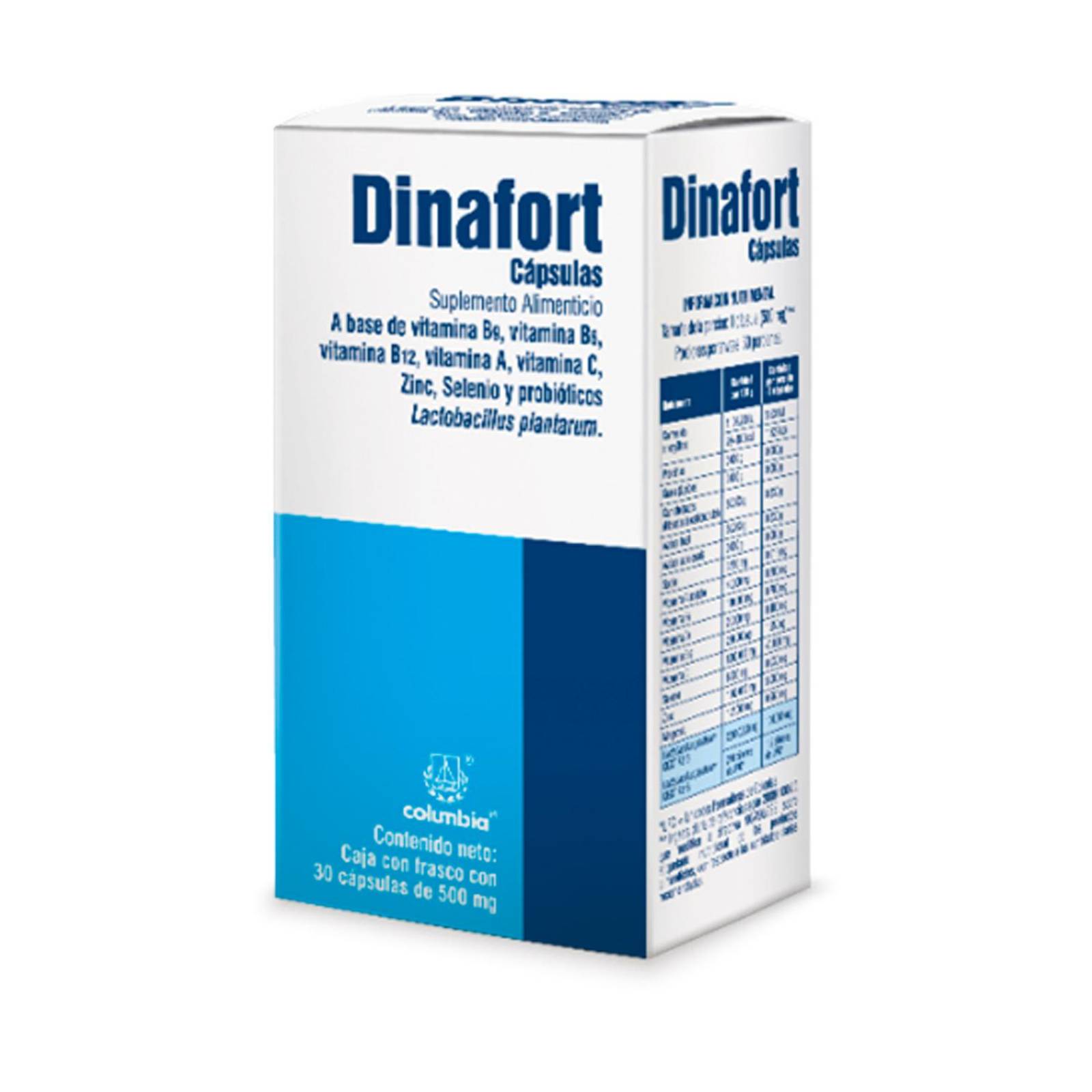 Suplemento Alimenticio Dinafort 30 Cápsulas 