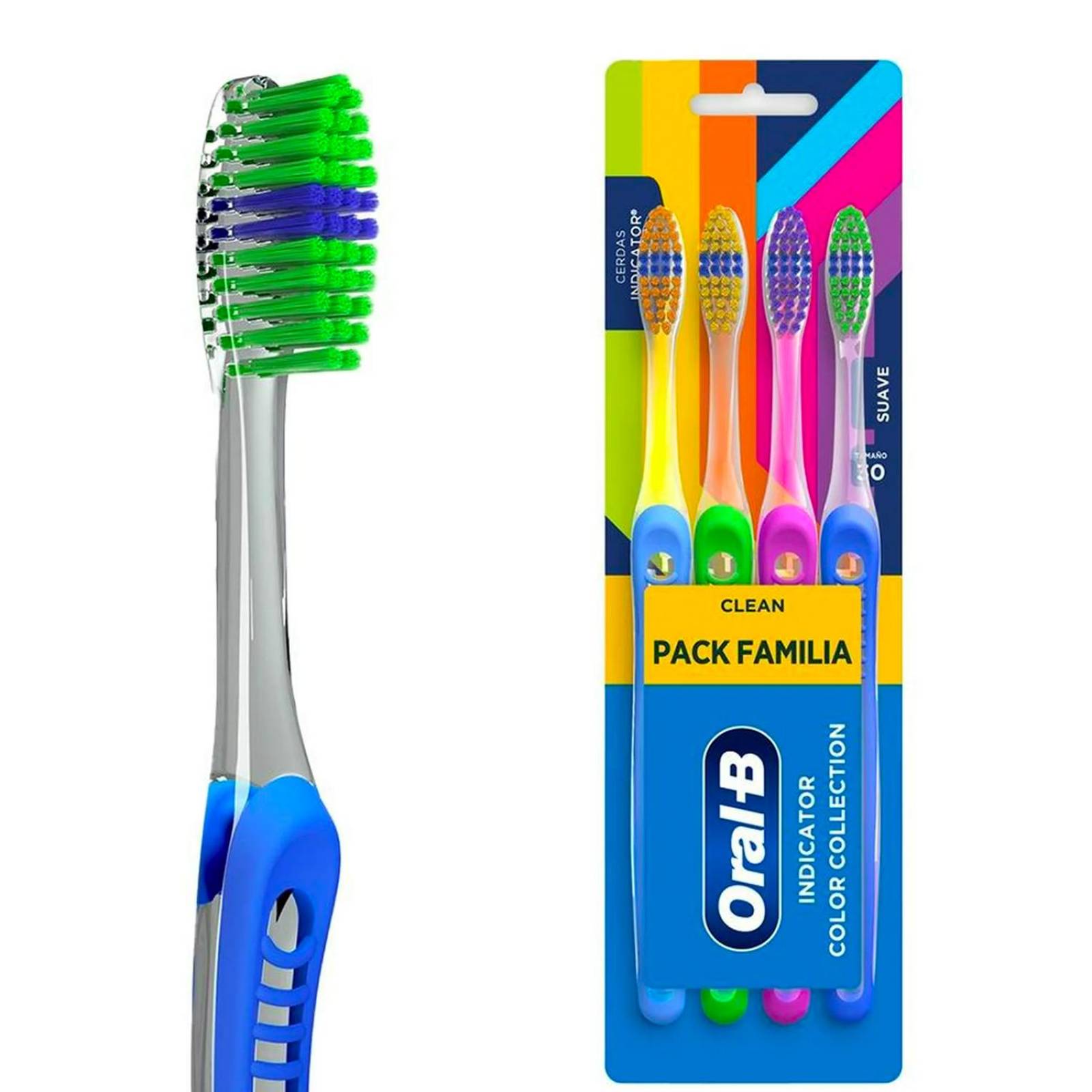 Cepillo Dental Oral-B Indicator Color Collection 4 piezas 