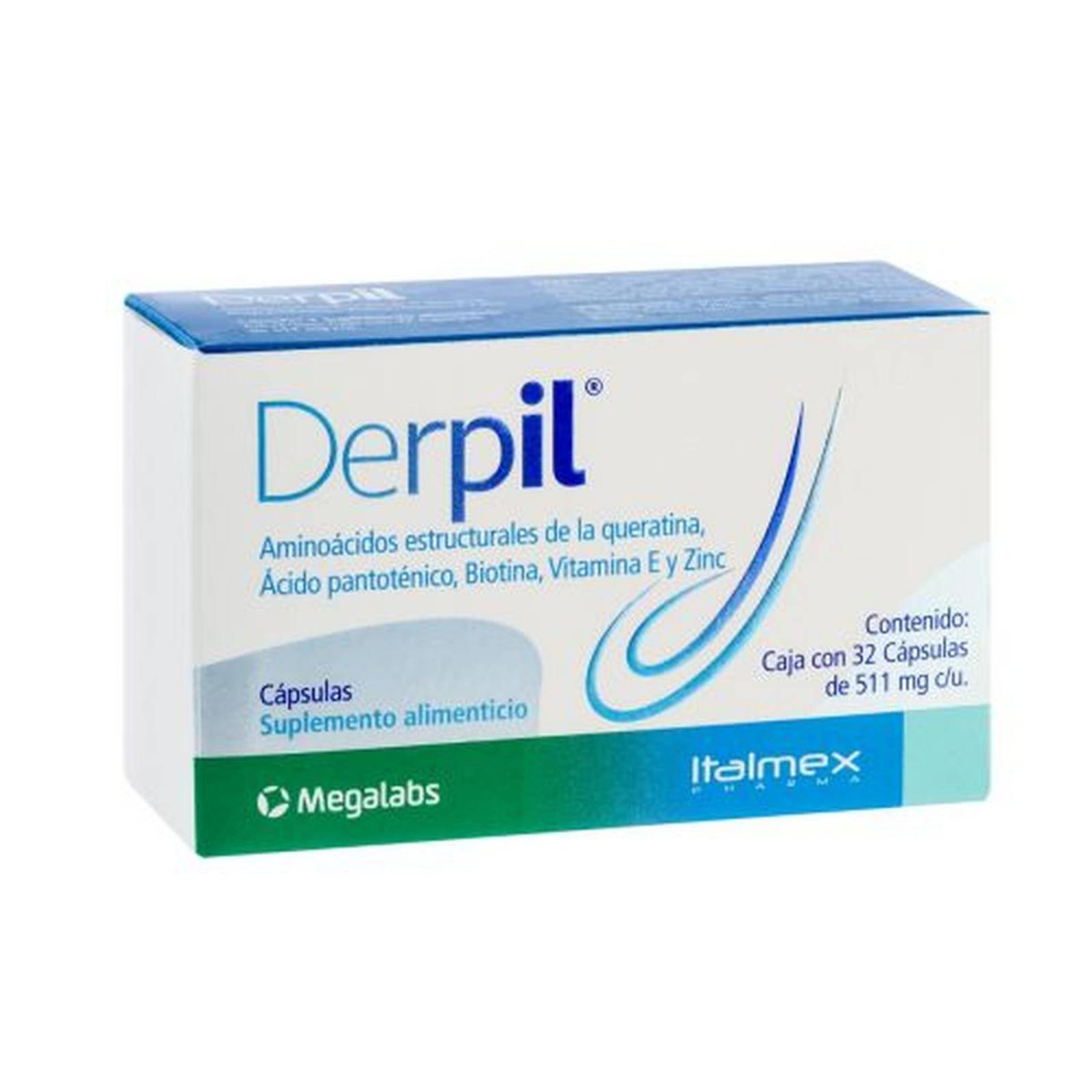 Suplemento Alimenticio Derpil 32 Cápsulas 