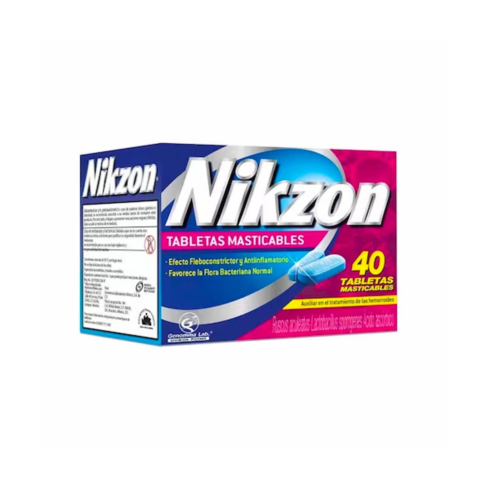 Tabletas Masticables Nikzon 40 piezas