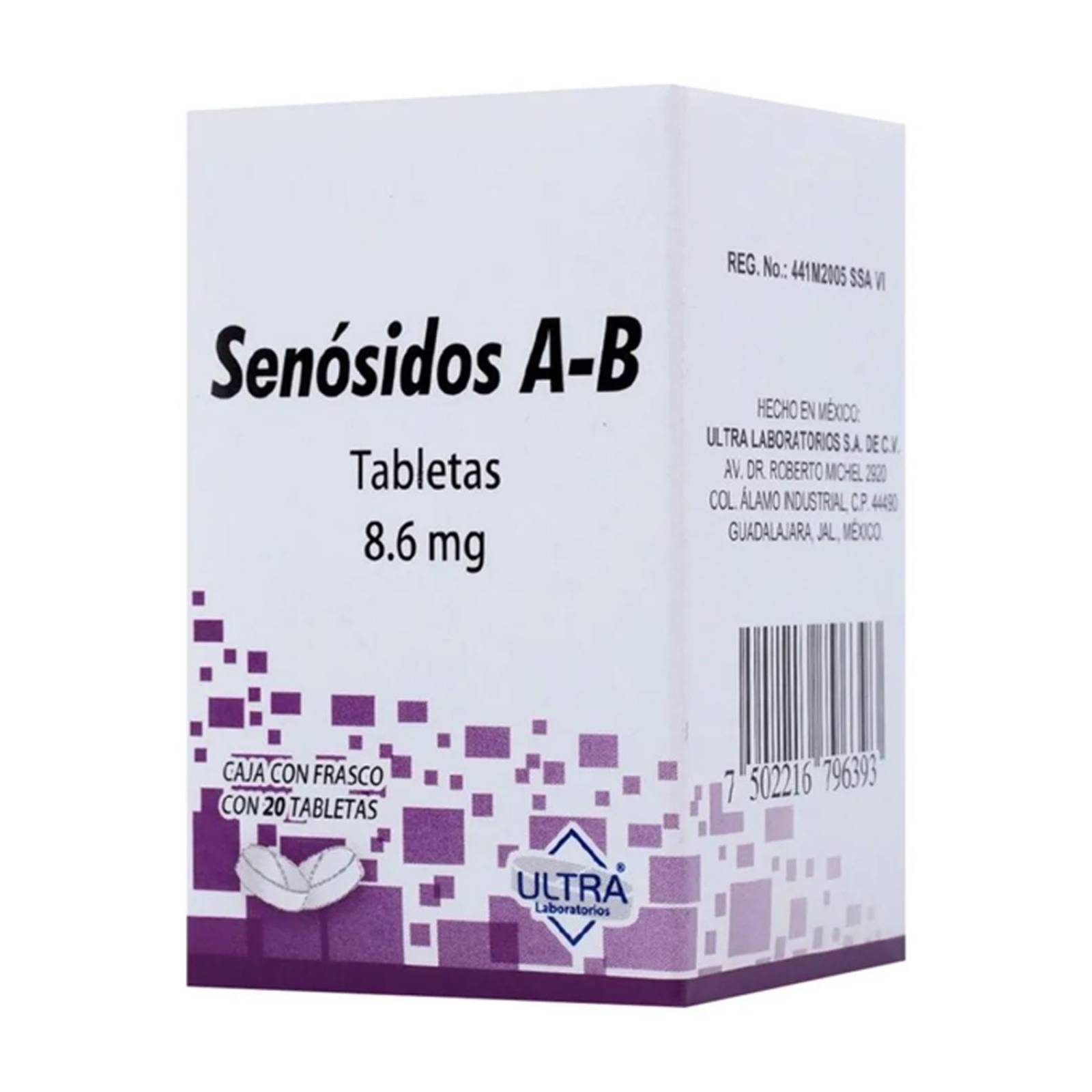 Medicamento Senosidos 20 Tabletas 8.6 mg 