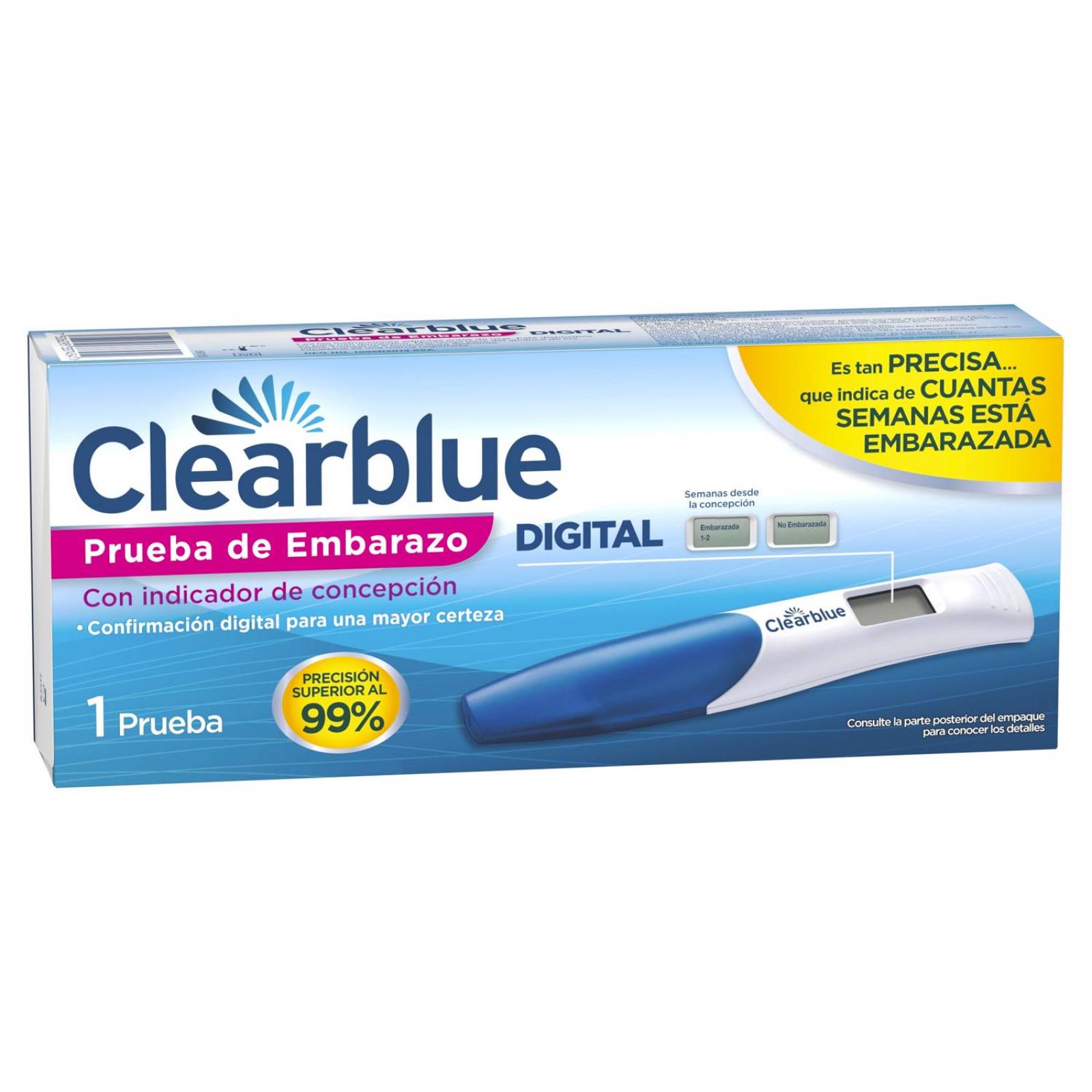 Prueba de Embarazo Clearblue Digital 1 pieza 