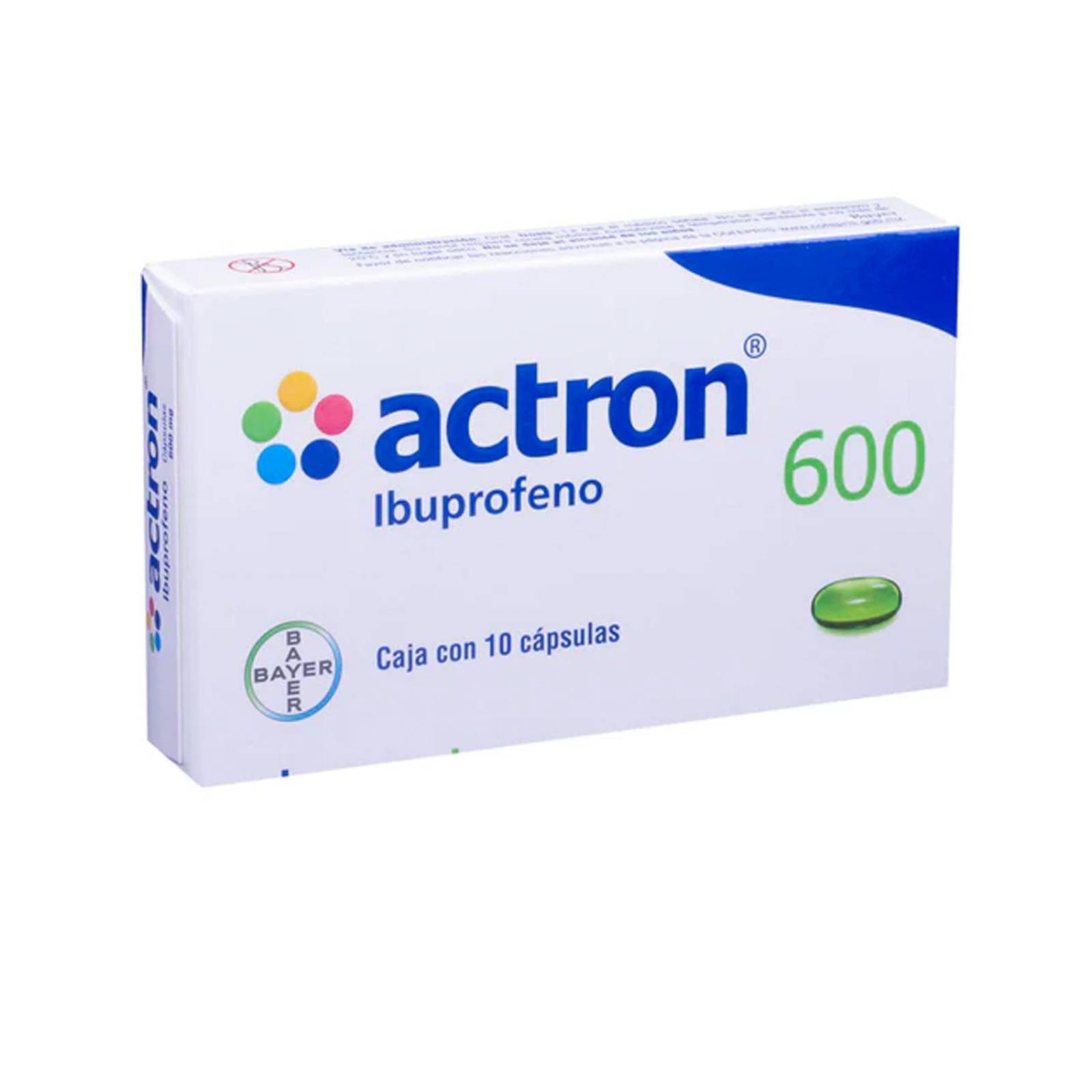 Ibuprofeno Actron 600 mg 10 Cápsulas 