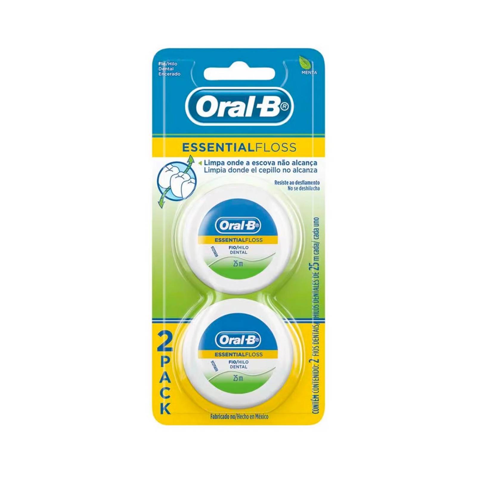 Hilo Dental Oral-B Essential Floss Encerado 2 piezas 