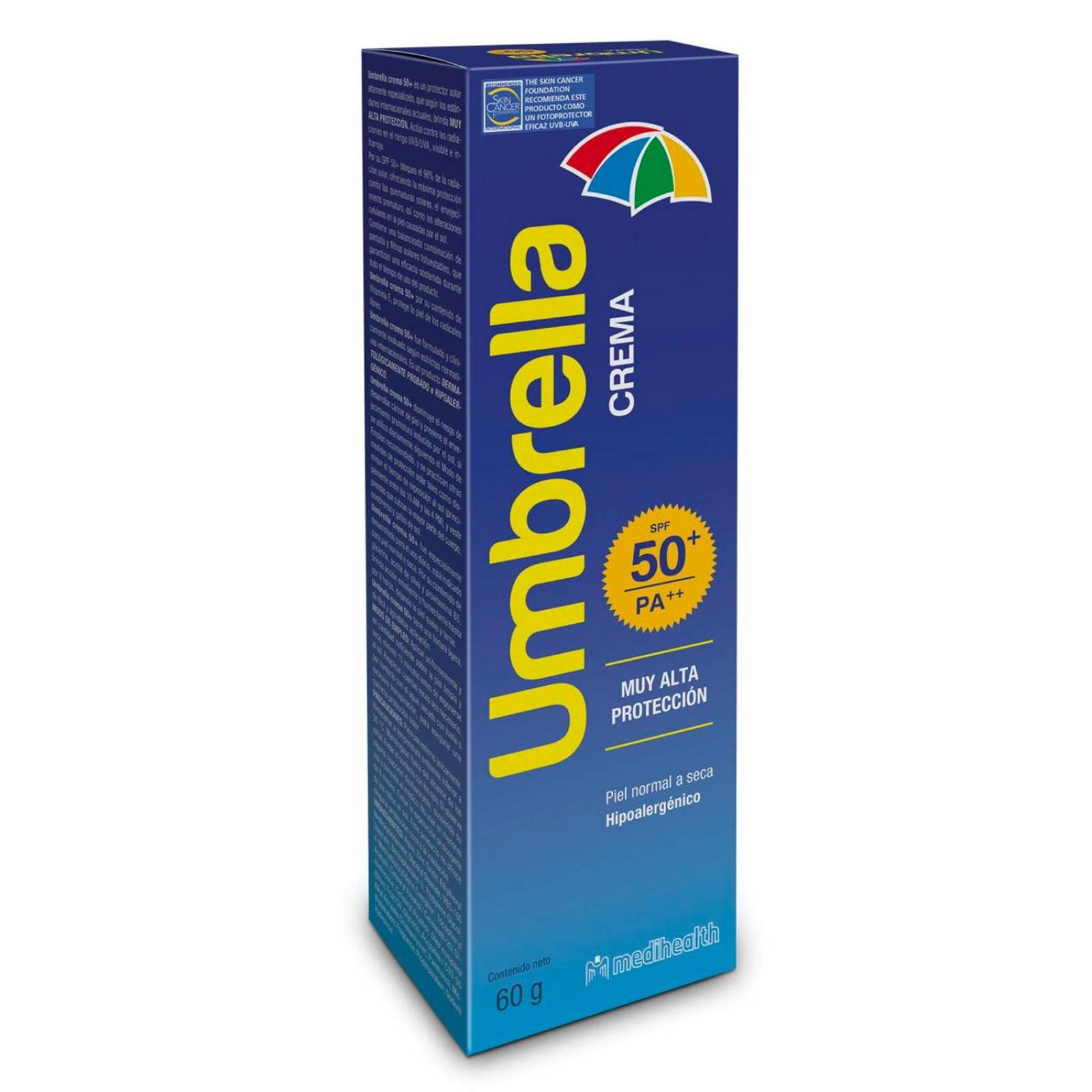 Fotoprotector Umbrella Crema FPS 50+ 60 gr 