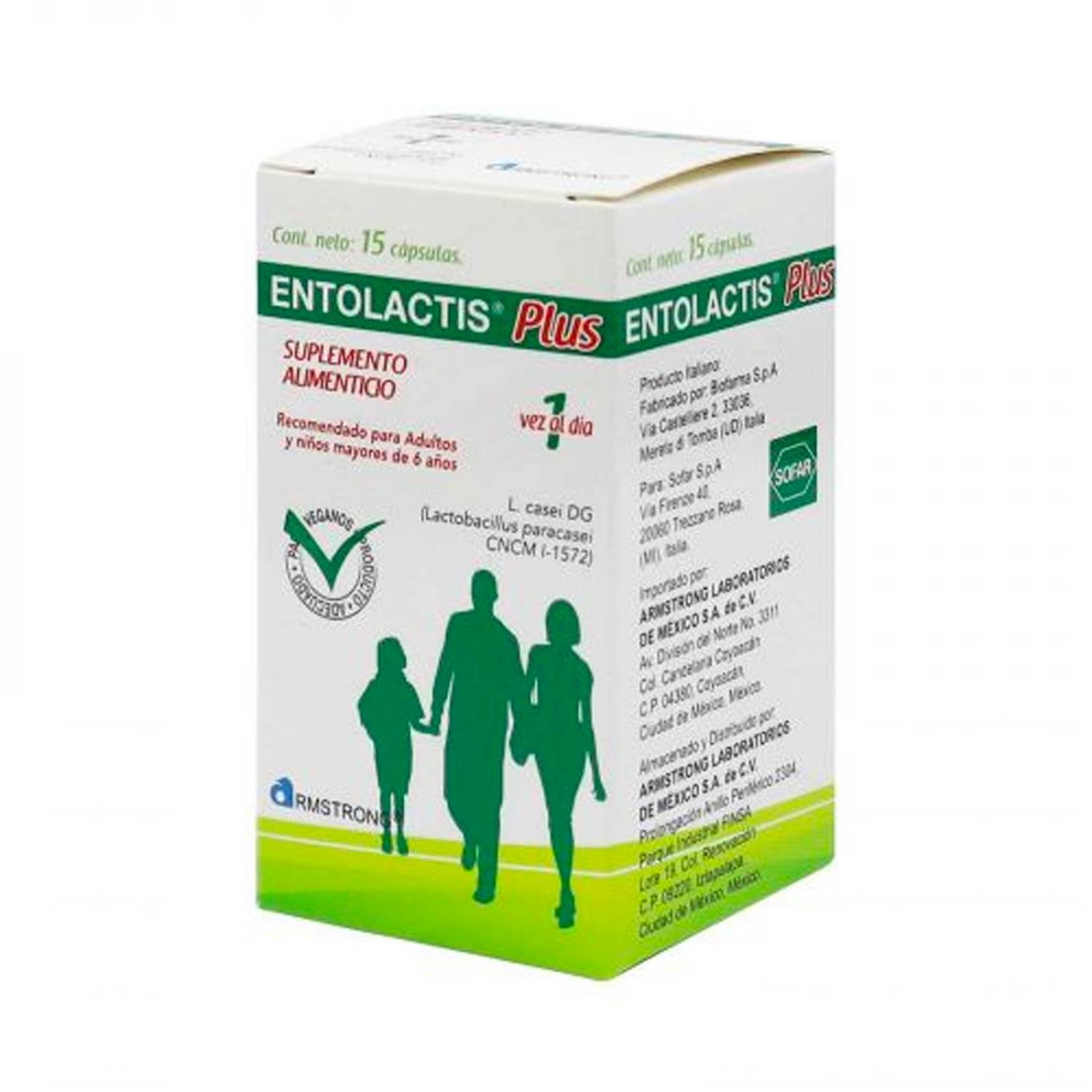 Suplemento Alimenticio Entolactis Plus 15 Cápsulas 