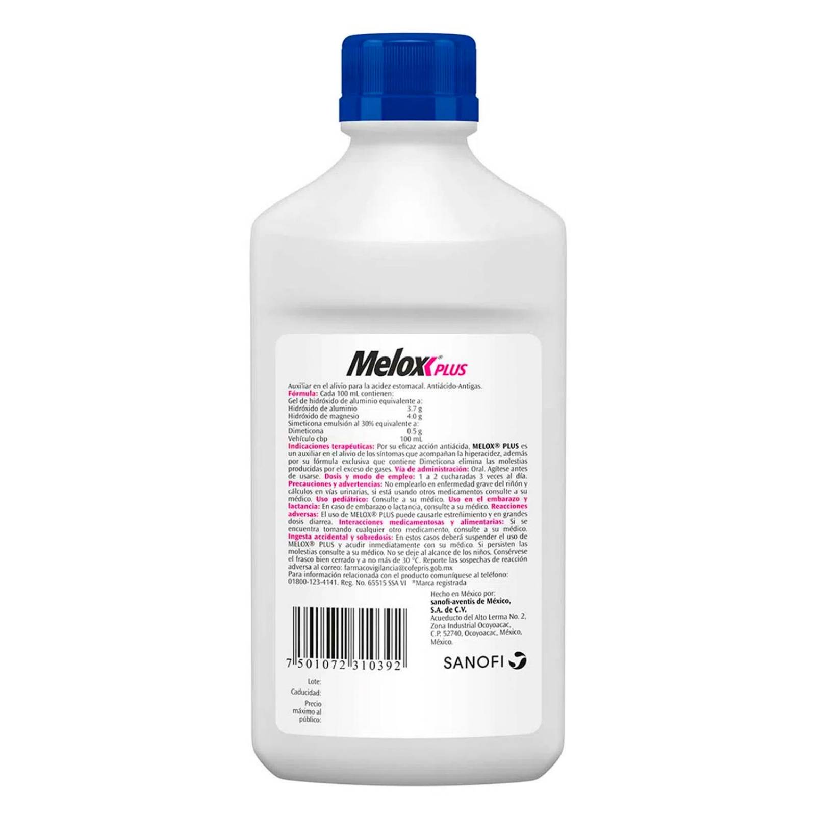 Antiácido Melox Plus Cereza 360 ml 