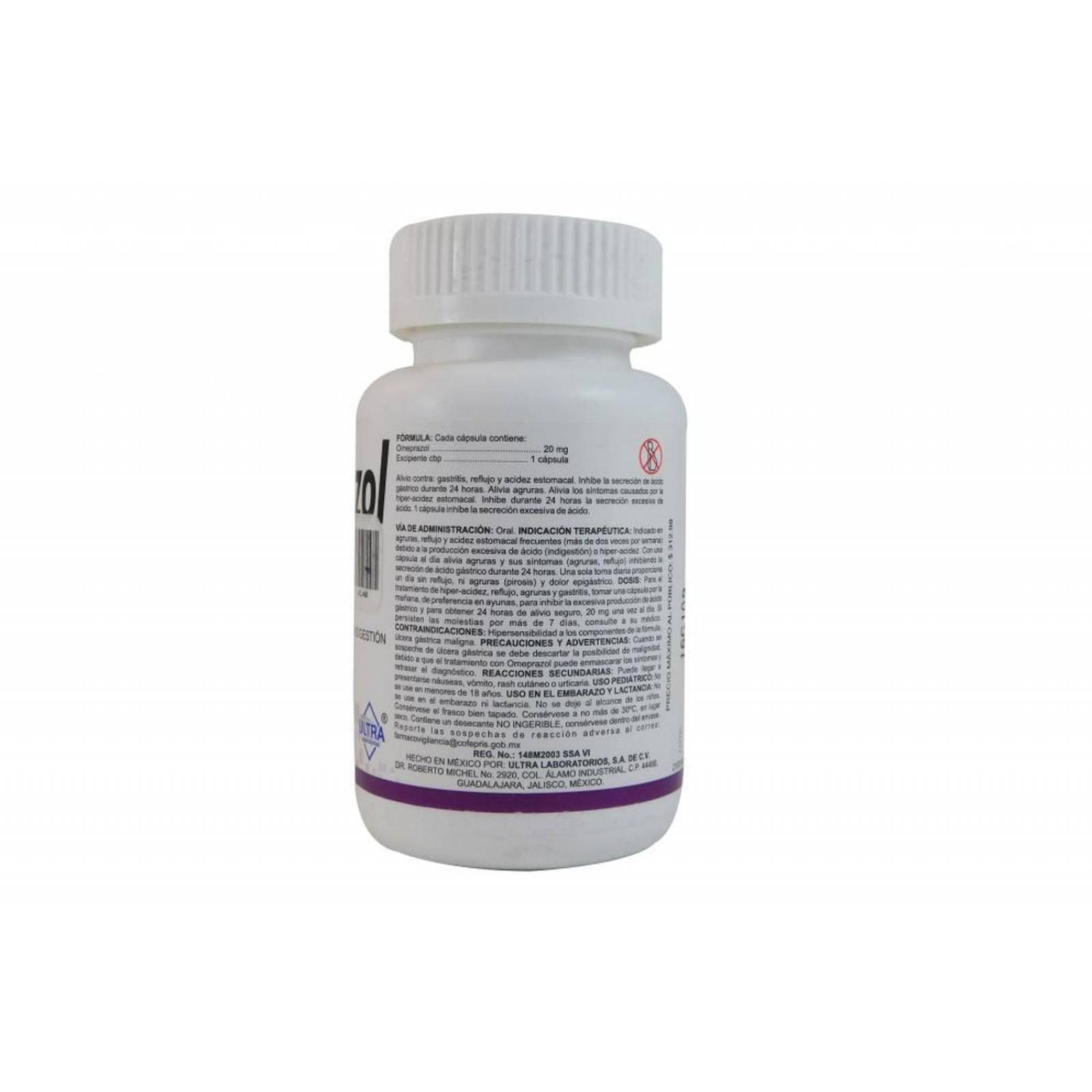 Medicamento Omeprazol 120 Capsulas de 20 mg