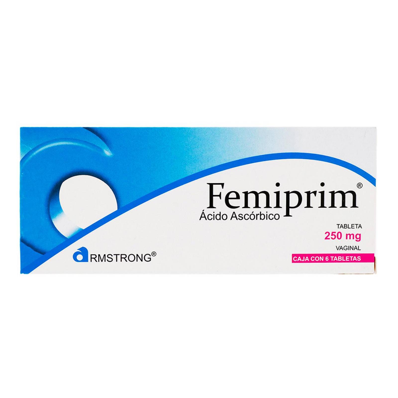 Ácido Ascórbico Femiprim Vaginal 250 mg 6 tabletas 