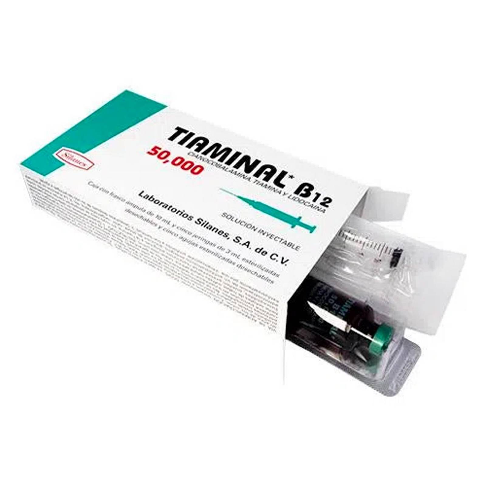 Solución Inyectable Tiaminal B12 Ámpula 10 ml + 5 Jeringas 