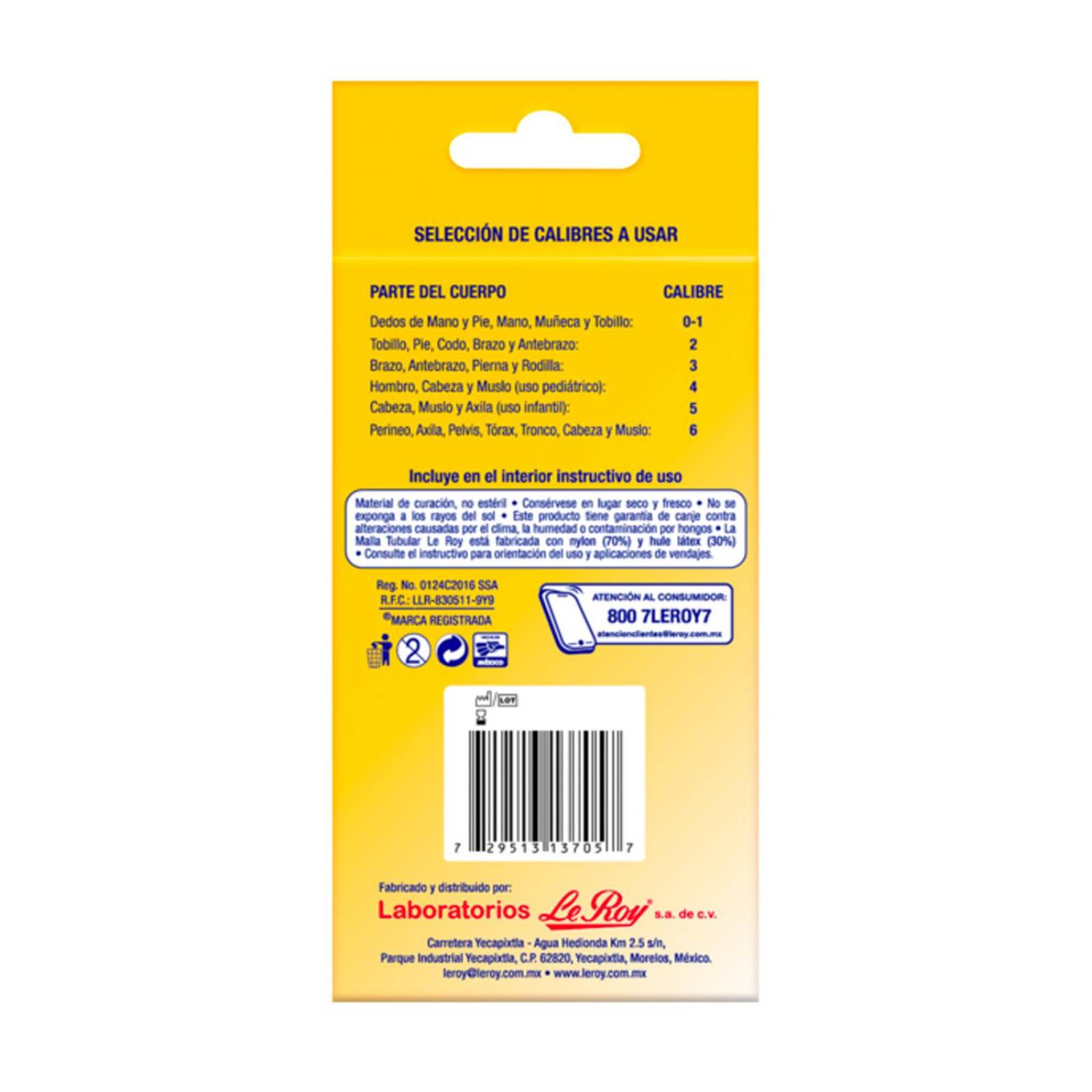 Venda Le Roy Malla Tubular N5 Cabeza 