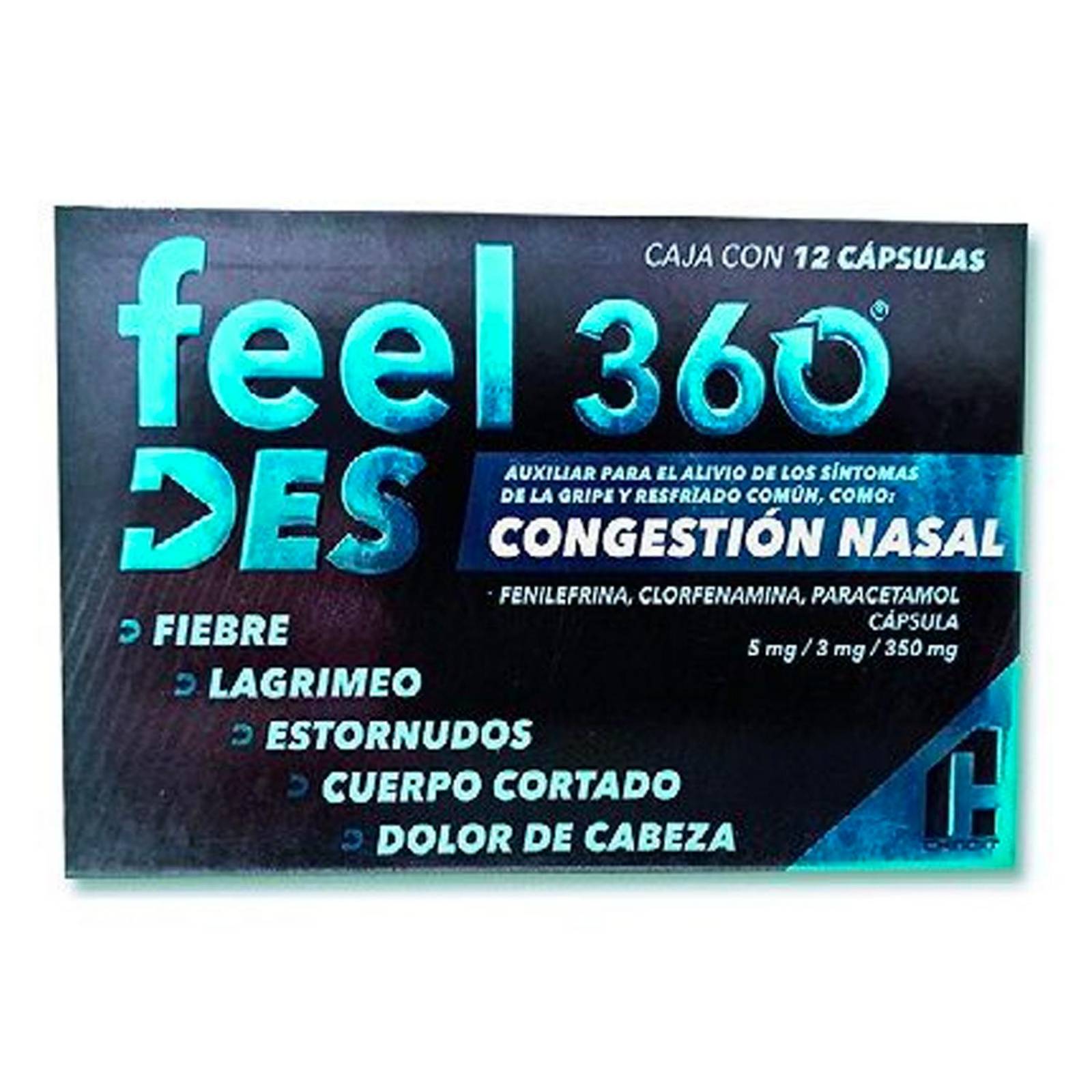 Antigripal Feel 360 DES 12 Cápsulas 