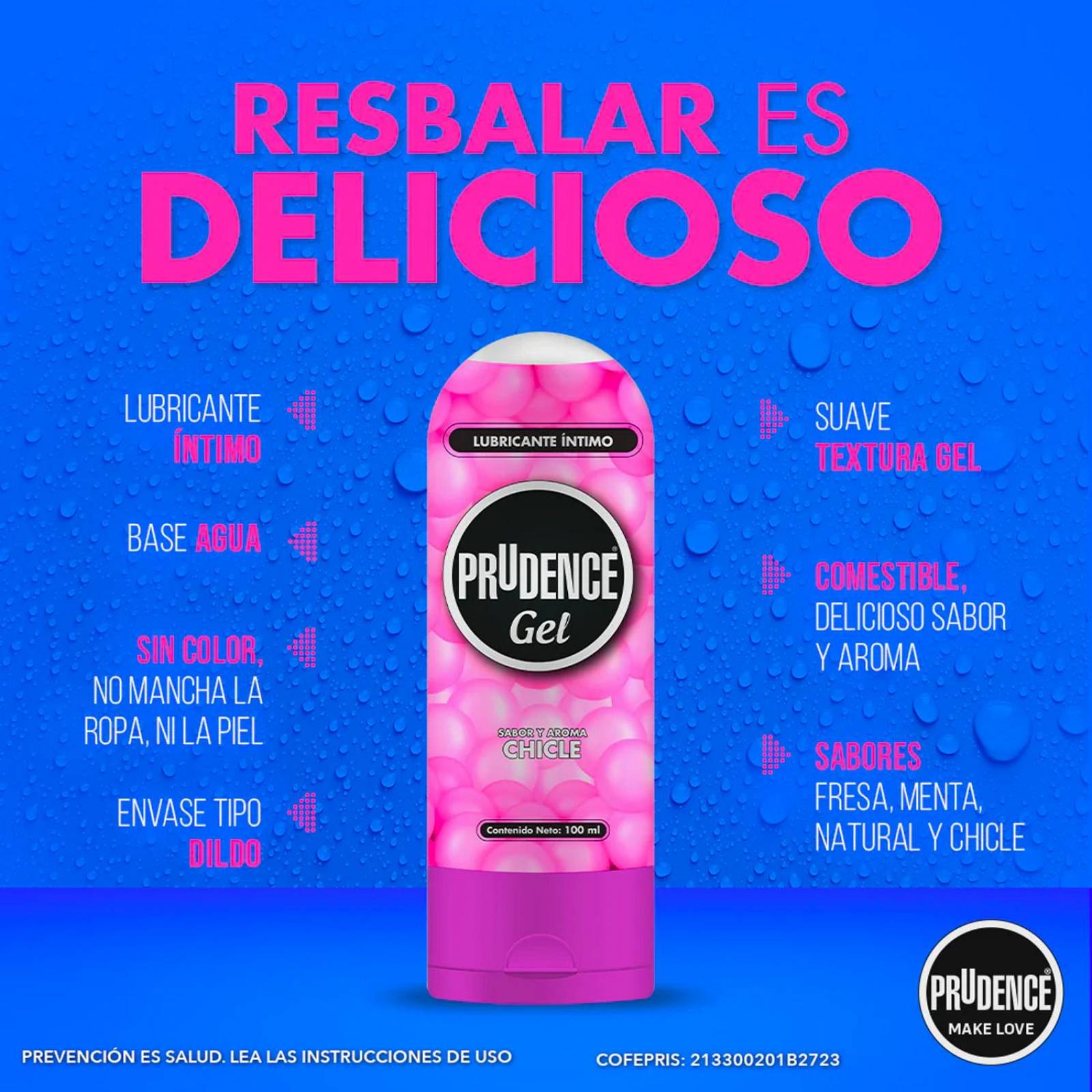 Lubricante Íntimo Prudence Chicle Gel 100 ml