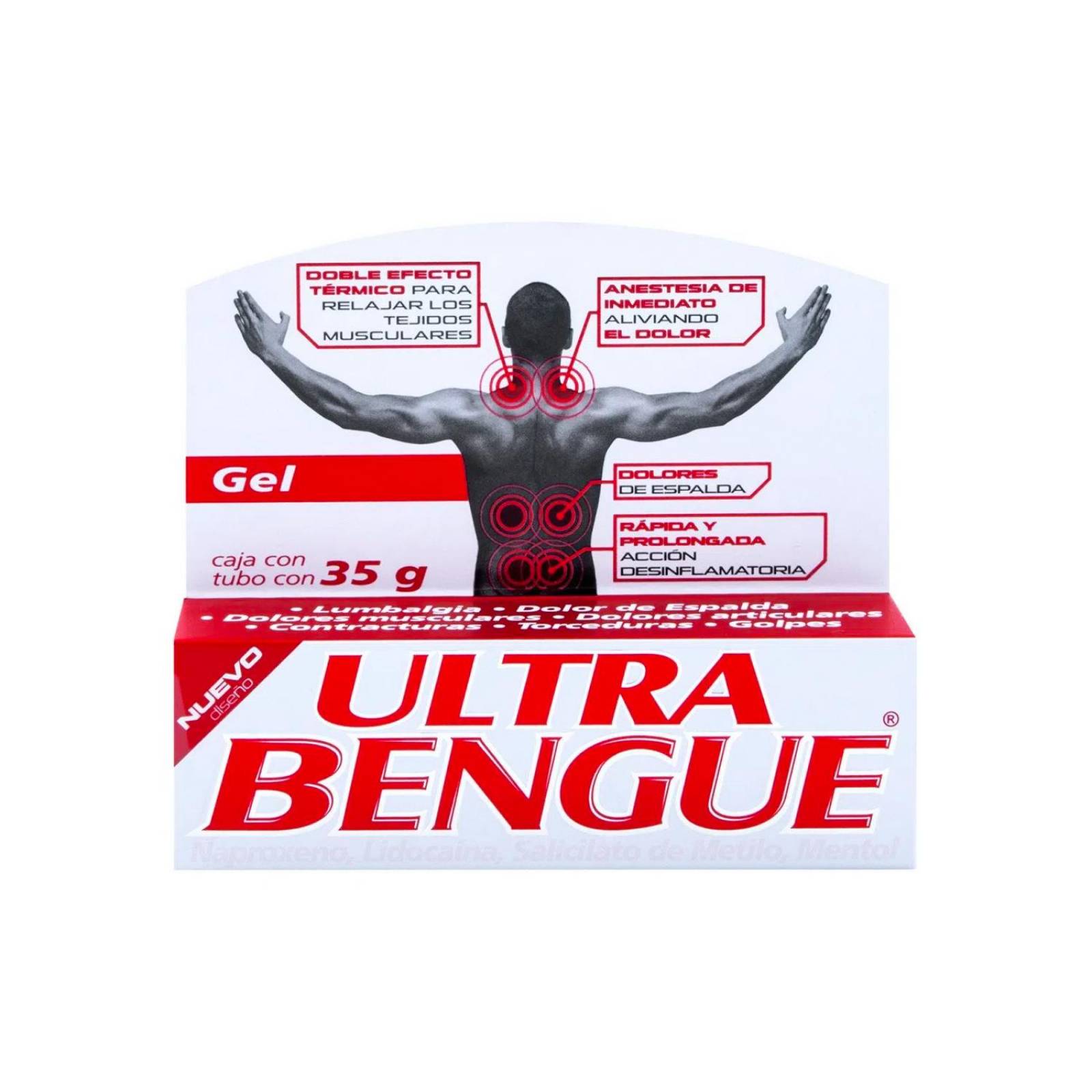 Gel Ultra Bengue Rojo 35 gr 