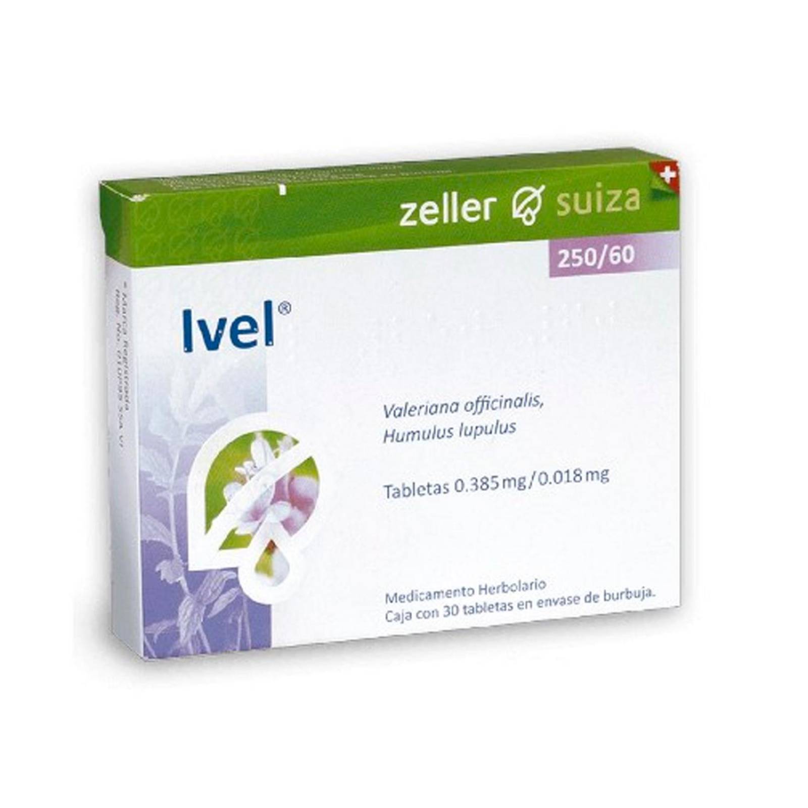 Medicamento Herbolario Ivel 250 mg 30 tabletas