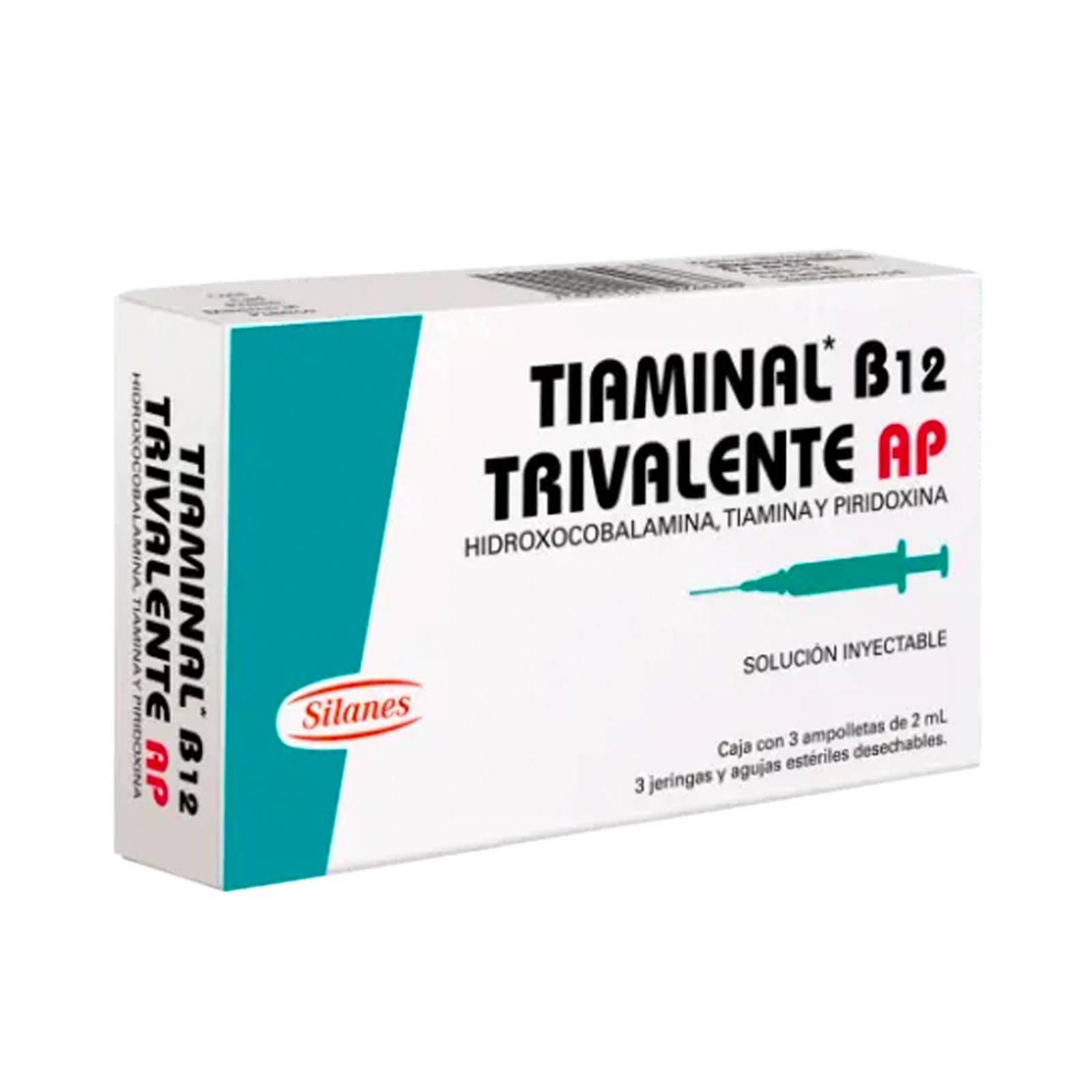 Solución Inyectable Tiaminal B12 3 ampolletas de 2 ml 