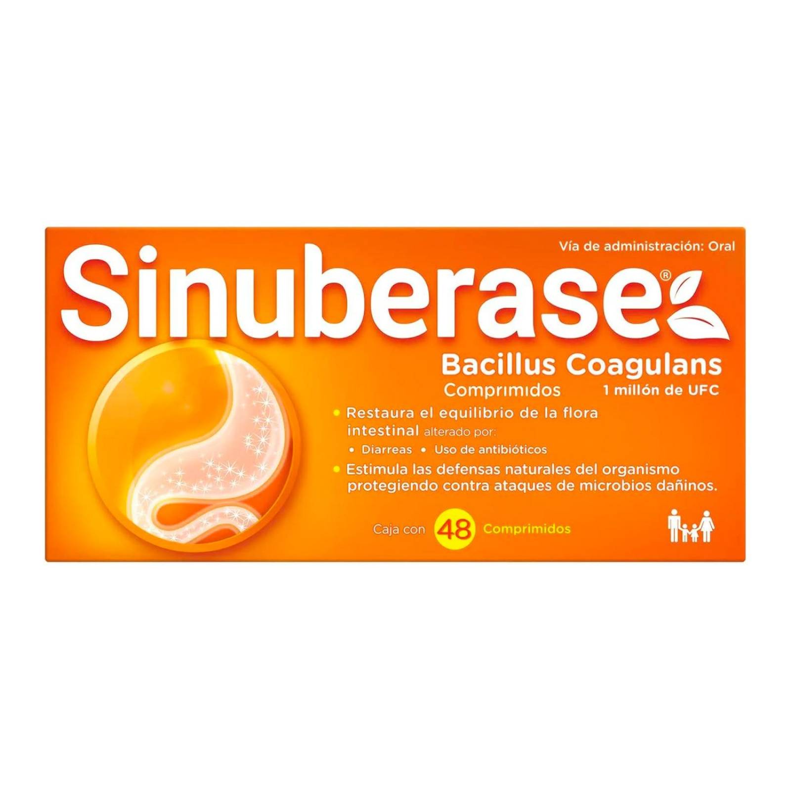 Probióticos Sinuberase Bacillus Coagulans 48 piezas 