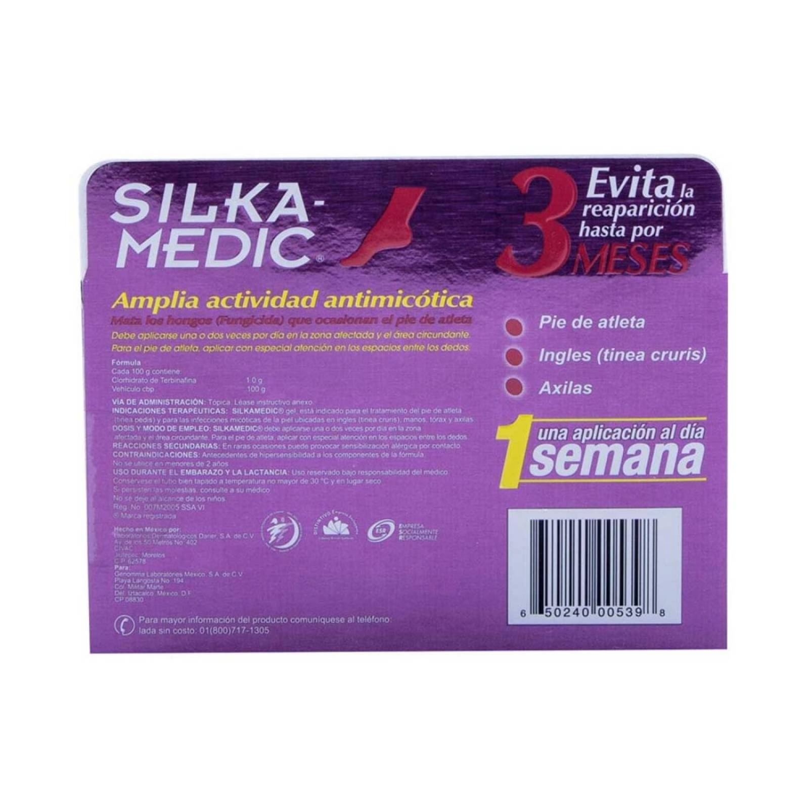 Gel Silka Medik Terbinafina 1% para Pie de Atleta 30 gr 