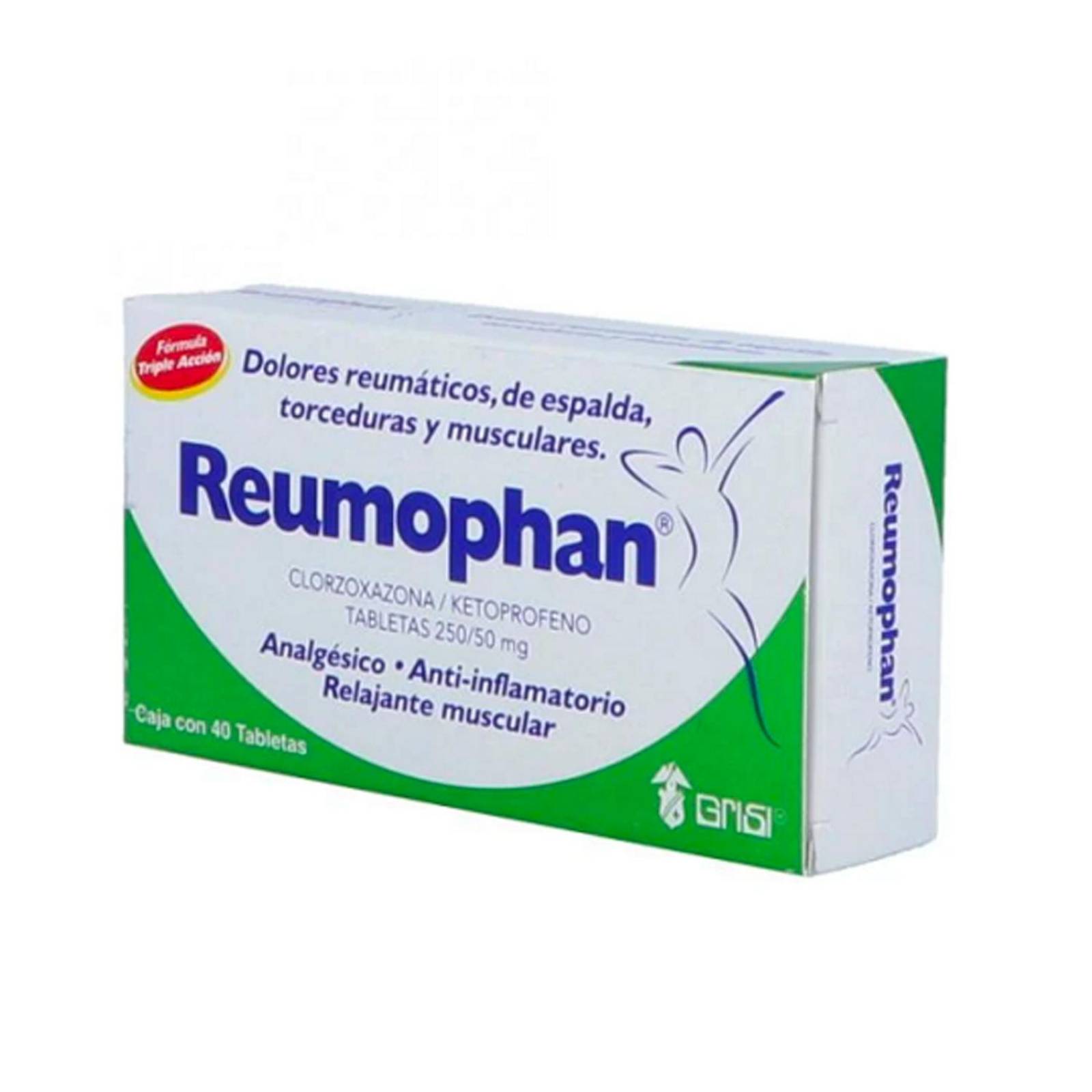 Analgésico Reumophan 250 mg 40 tabletas 