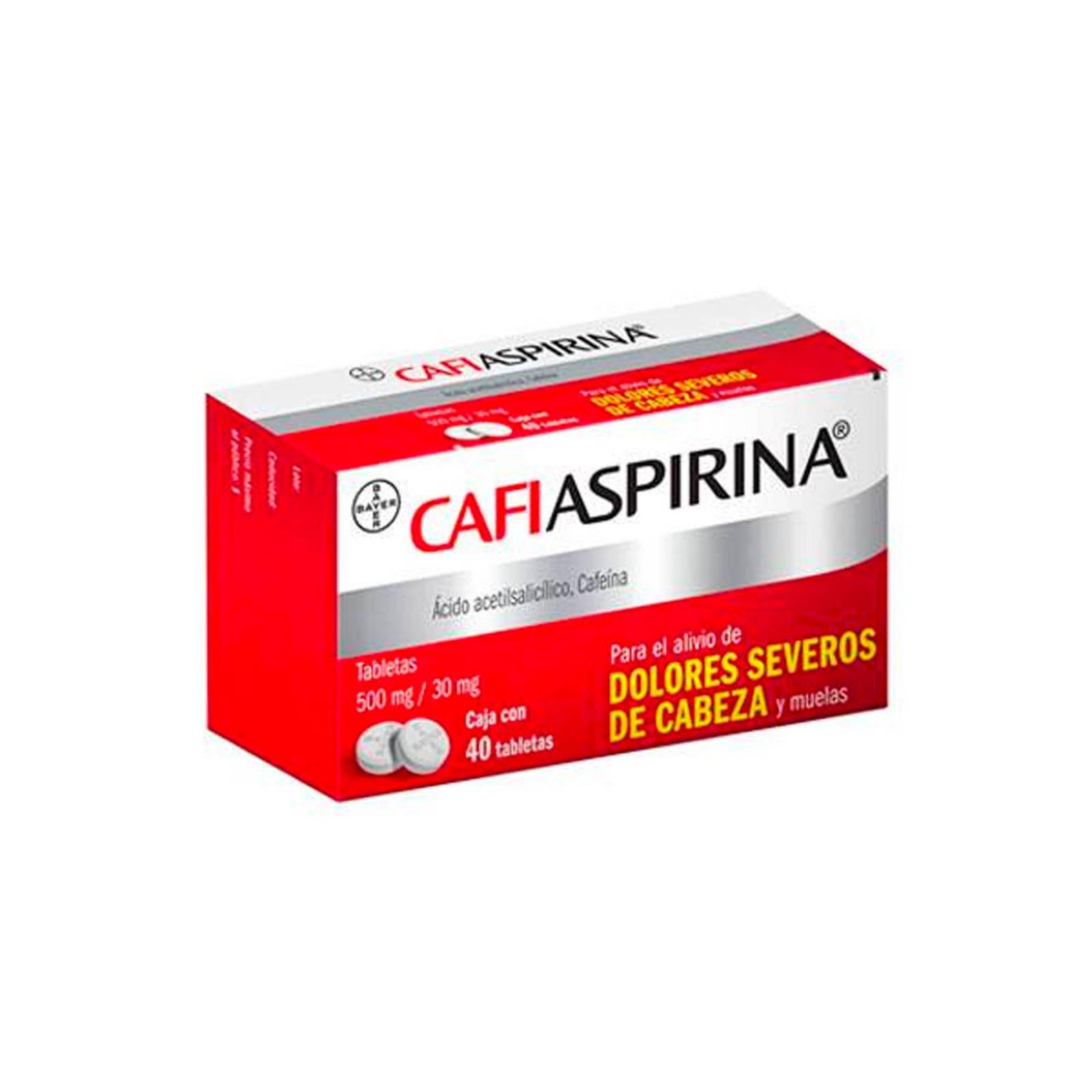 Tabletas Cafiaspirina 40 piezas 