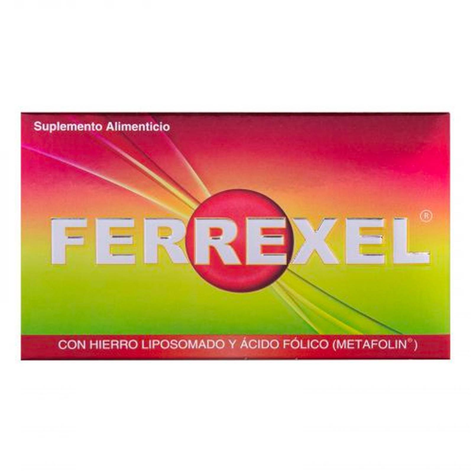 Suplemento Alimenticio Ferrexel 60 Cápsulas 