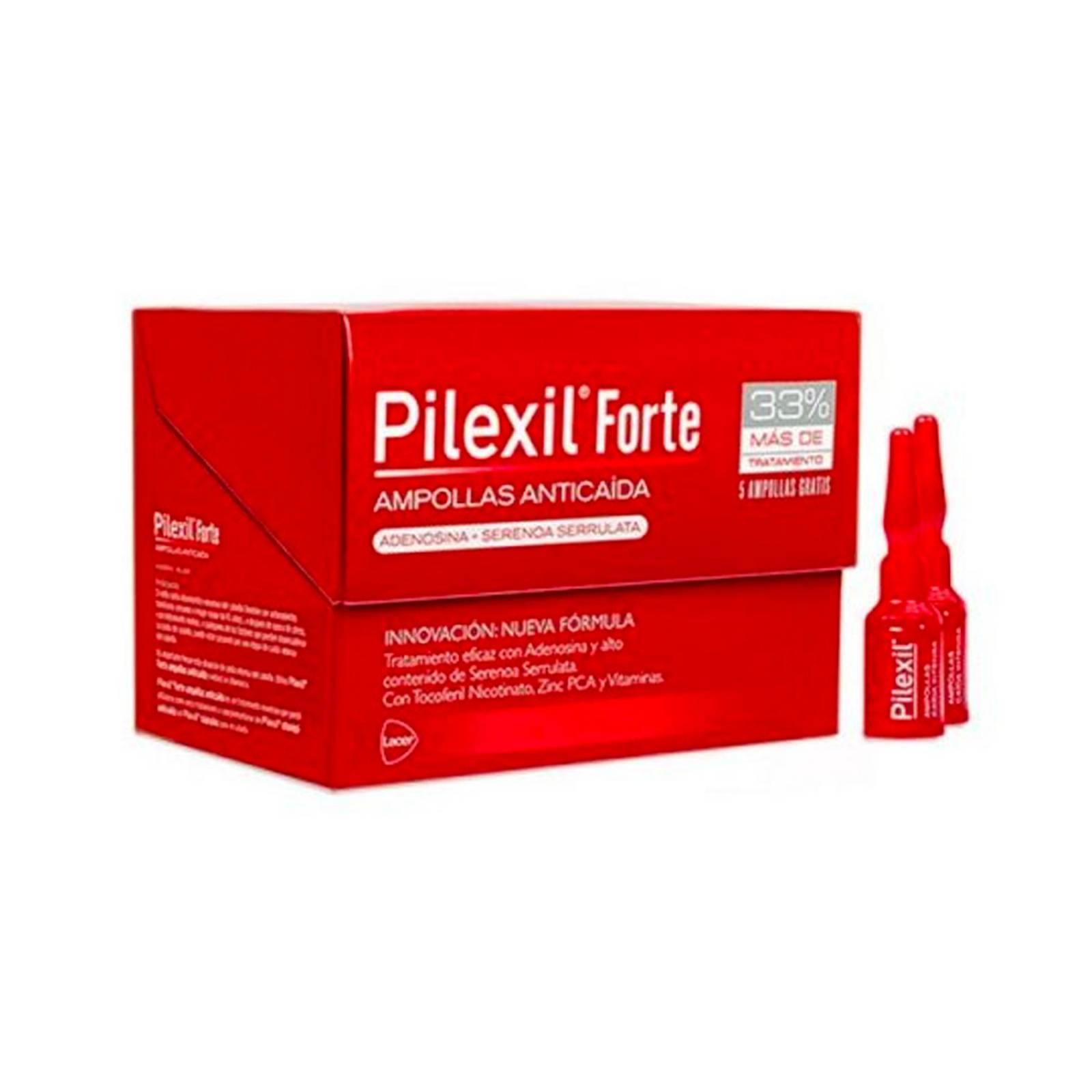 Tratamiento Anticaída Pilexil Forte 15+5 Ampolletas de 5 ml