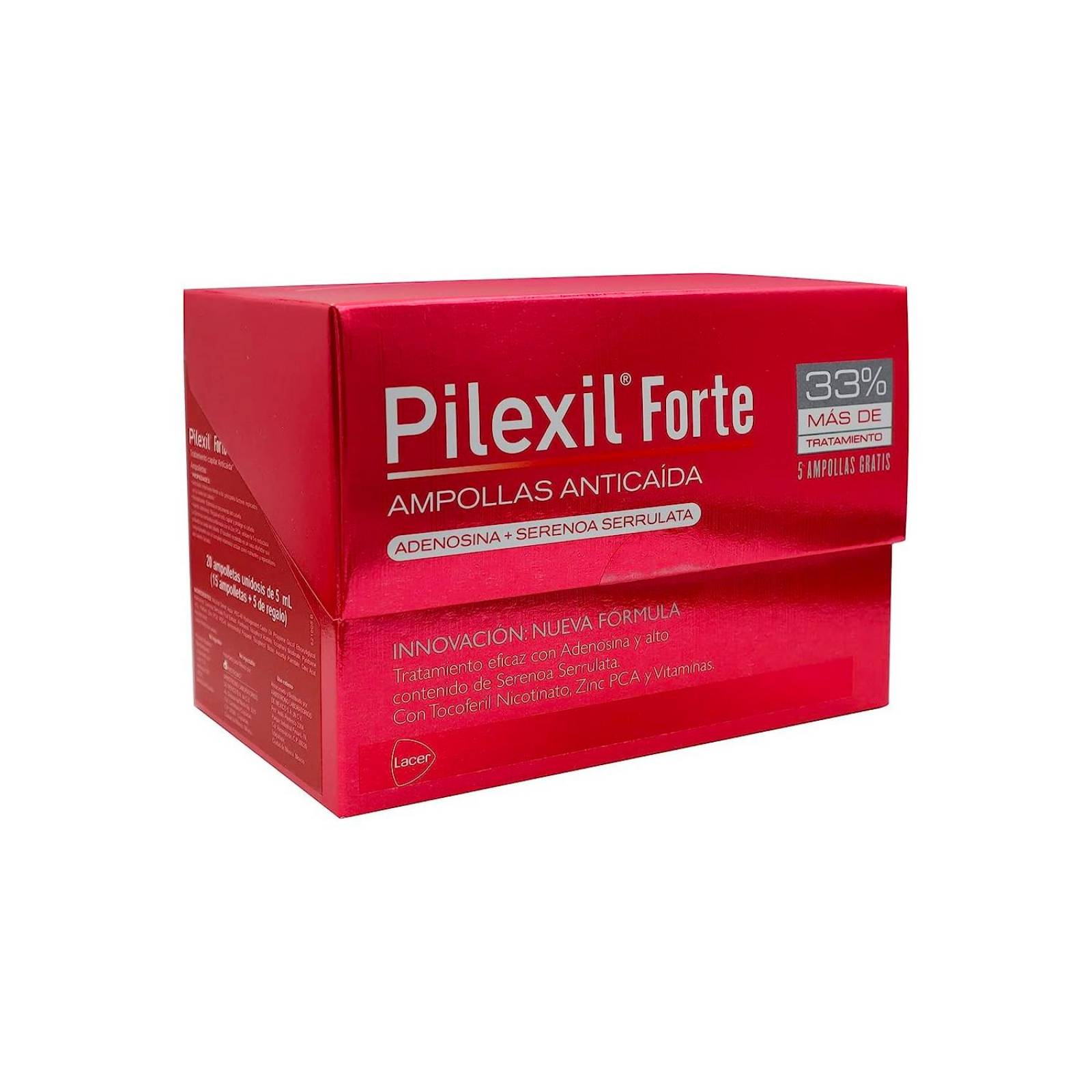 Tratamiento Anticaída Pilexil Forte 15+5 Ampolletas de 5 ml