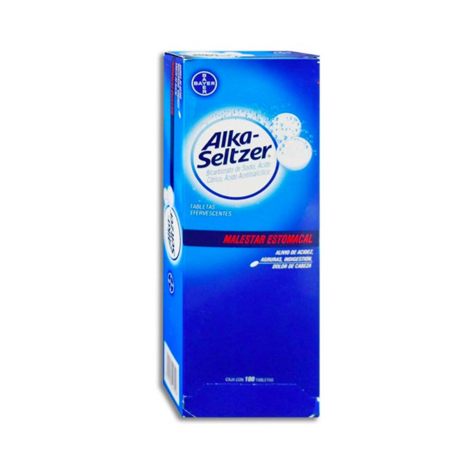 Tabletas Efervescentes Alka Seltzer 100 piezas