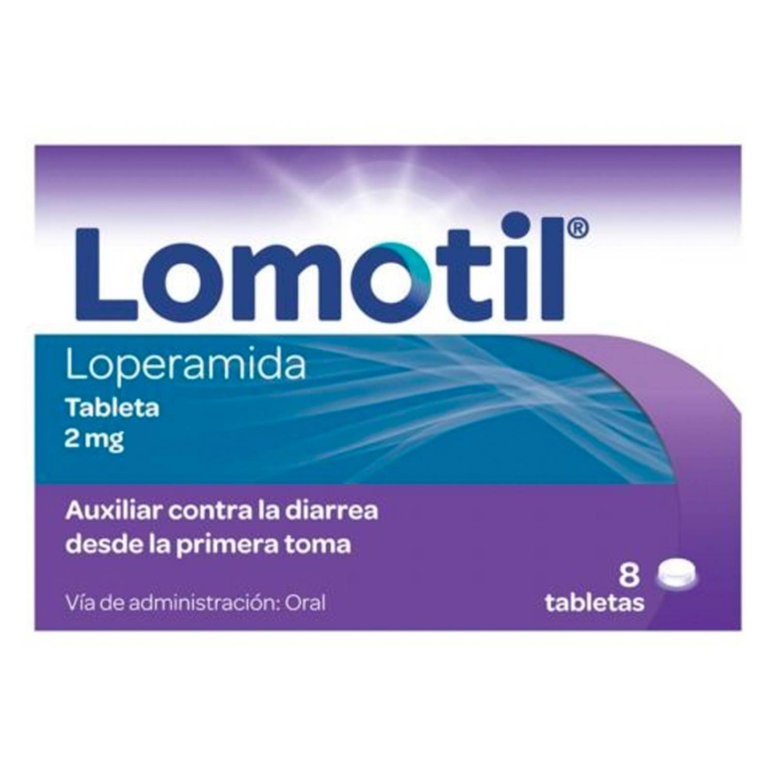Loperamida Lomotil 2 mg 8 Tabletas 
