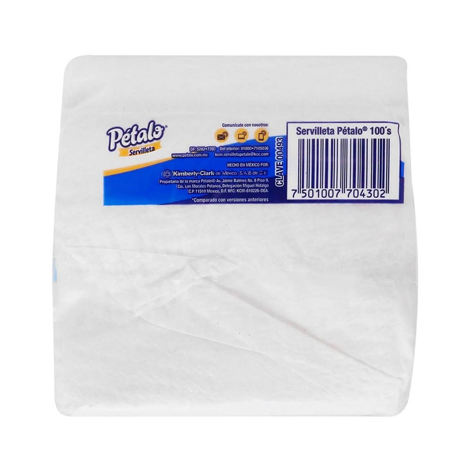 Servilletas Pétalo Blancas 100 piezas 