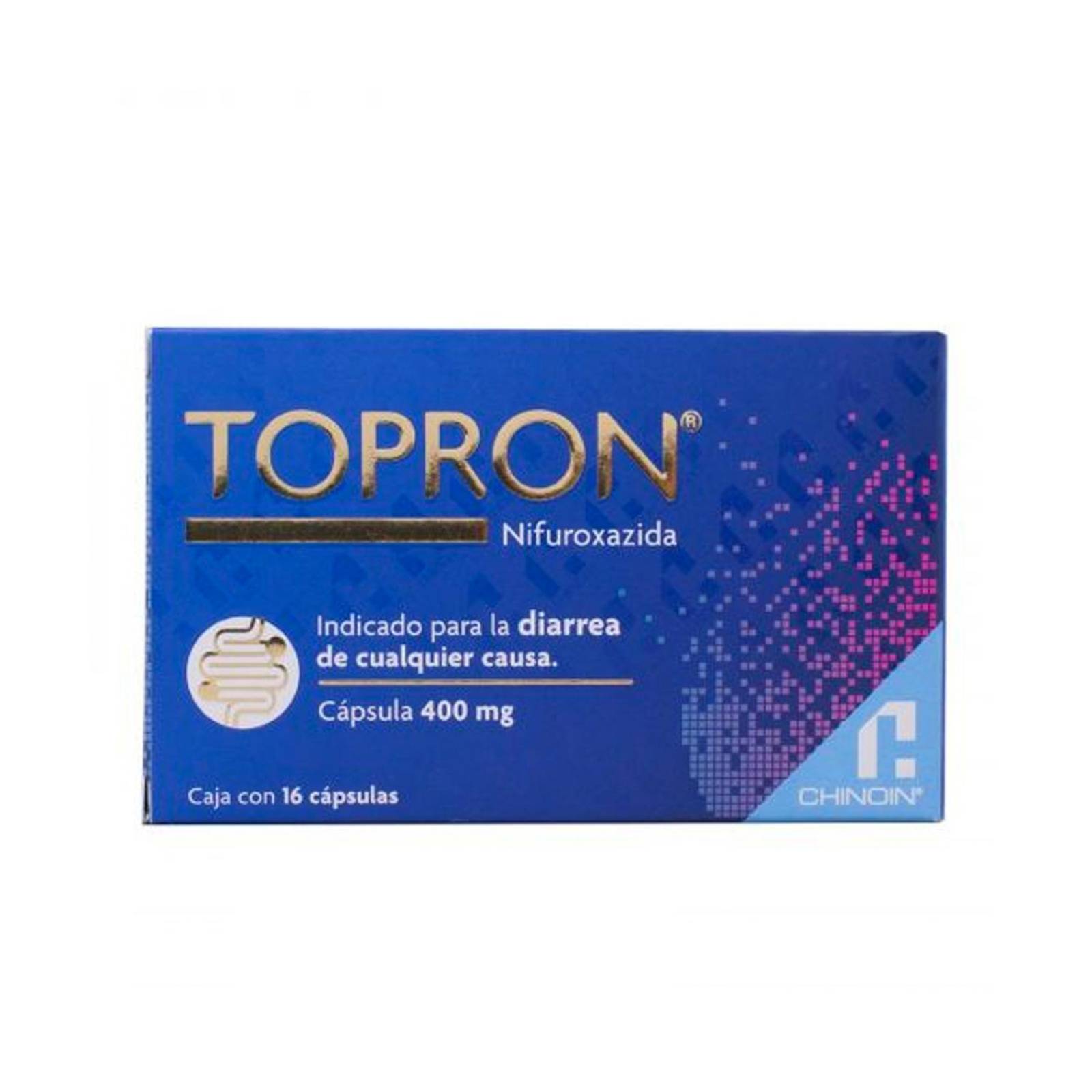 Nifuroxazida Topron 400 mg 16 Cápsulas 