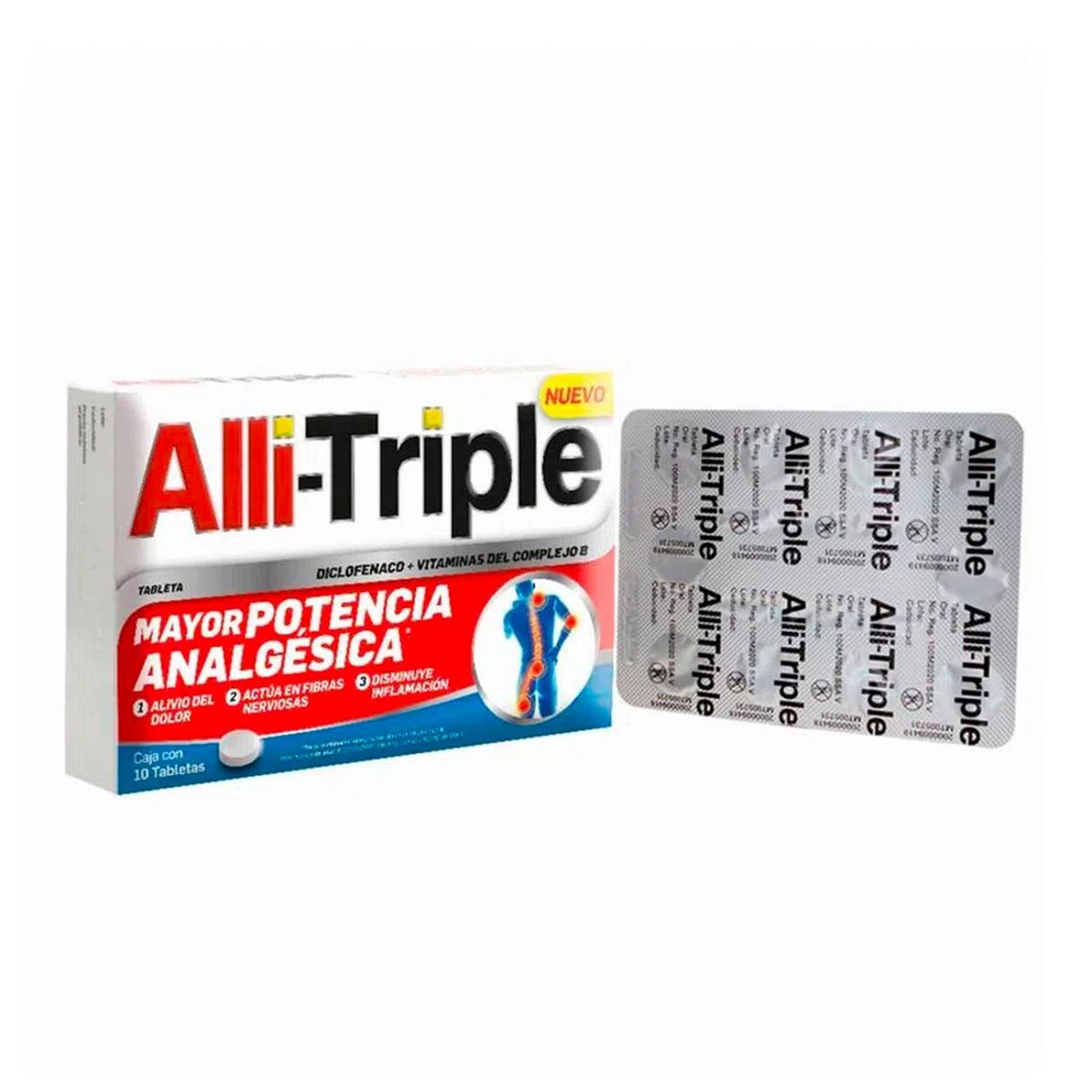 Tabletas Alli-Triple 10 Piezas 