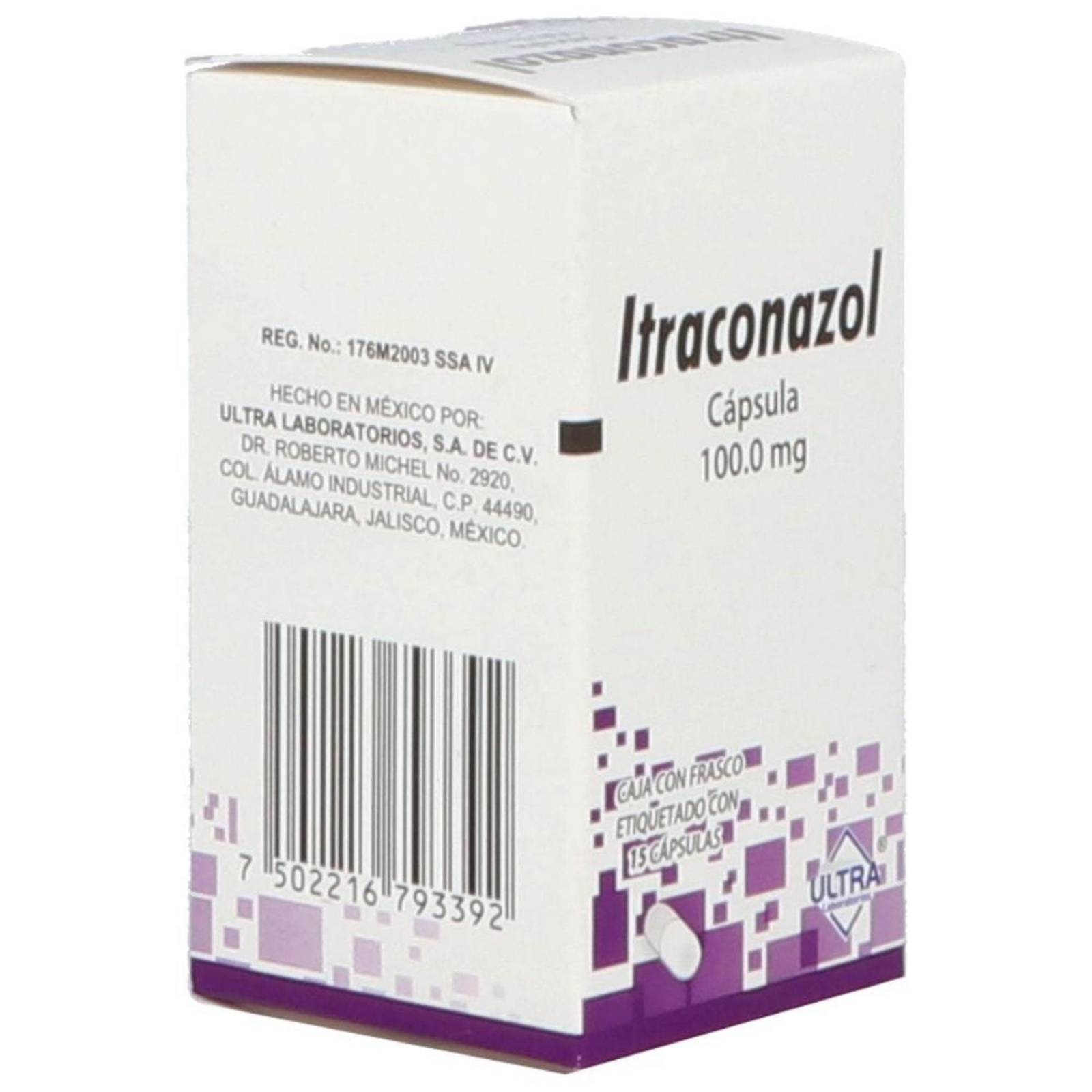 Medicamento Itraconazol 15 Tabletas de 100 mg 