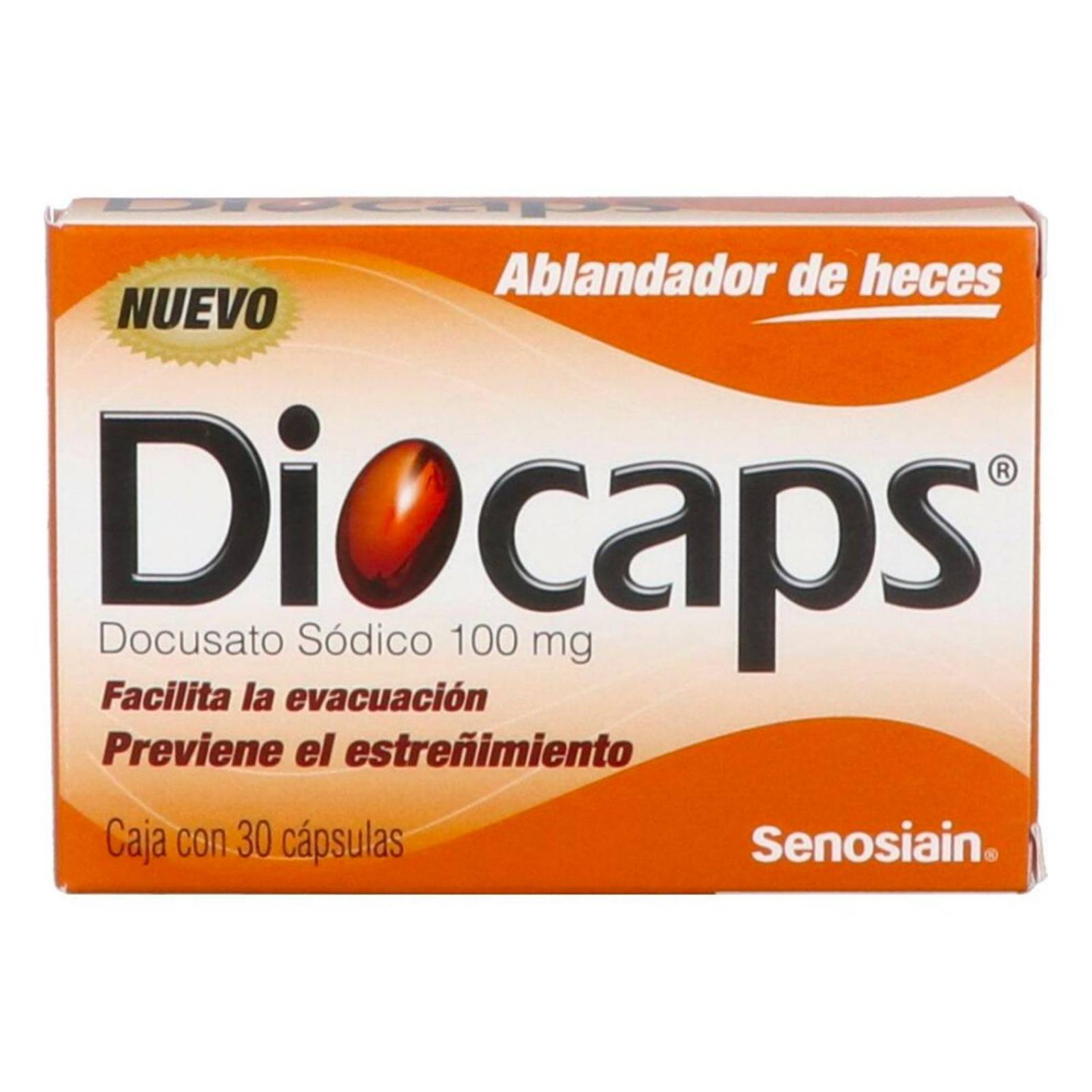 Ablandador de Heces Diocaps 30 Cápsulas