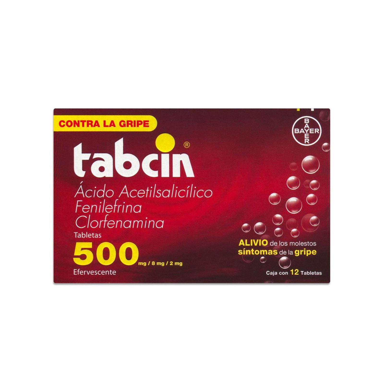 Tabletas Efervescentes Tabcin 500 12 piezas