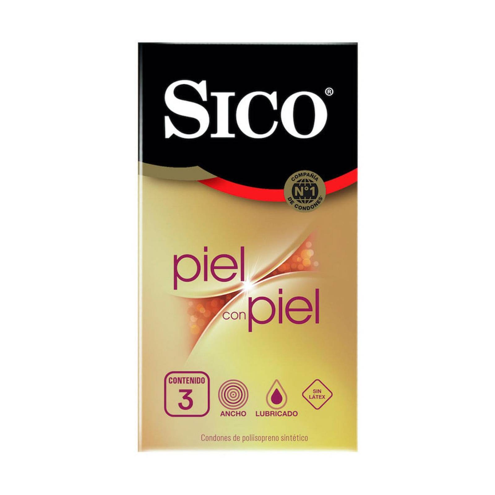 Preservativos Sico Piel con Piel 3 piezas 