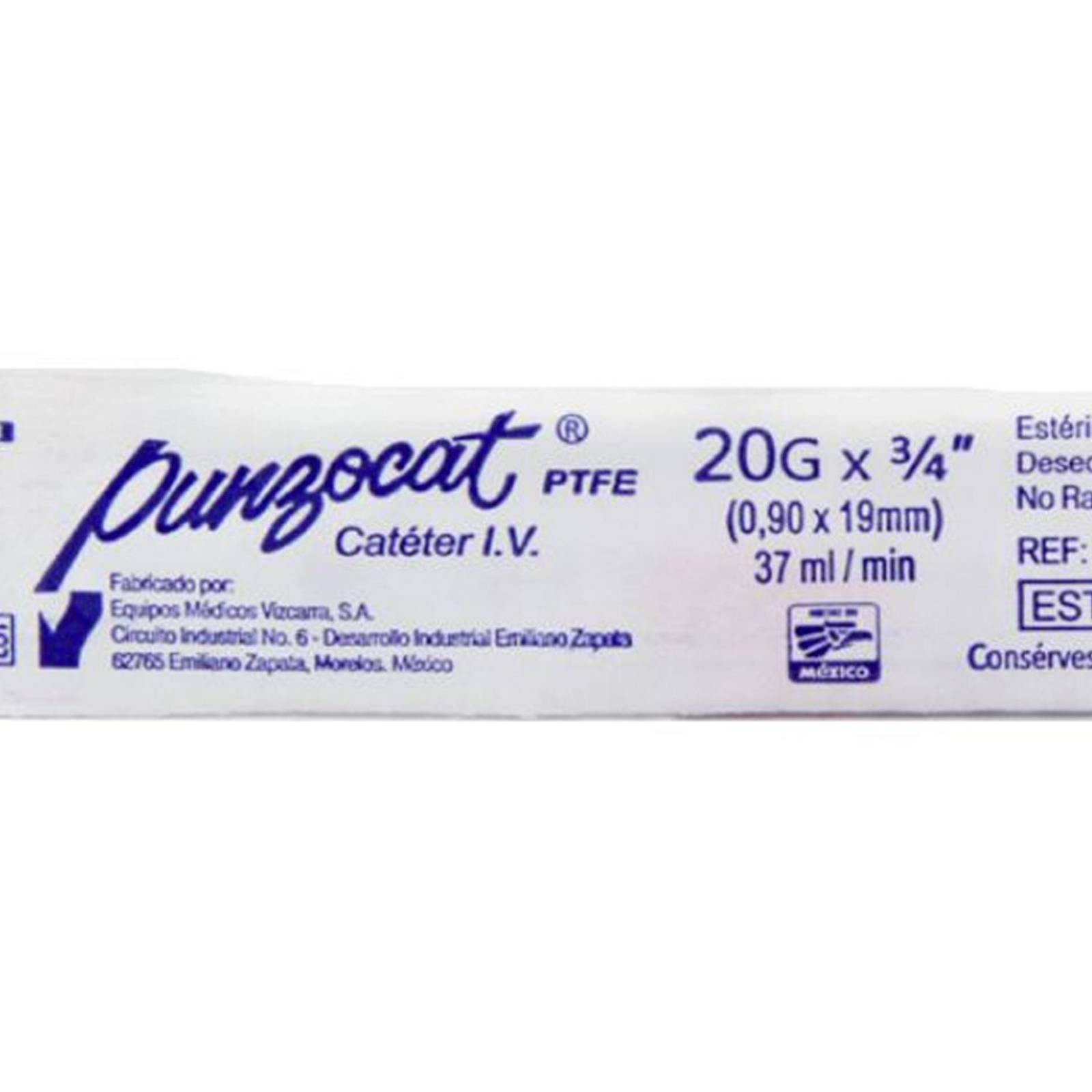 Catéter Punzocat 20Gx19mm 1 pieza 