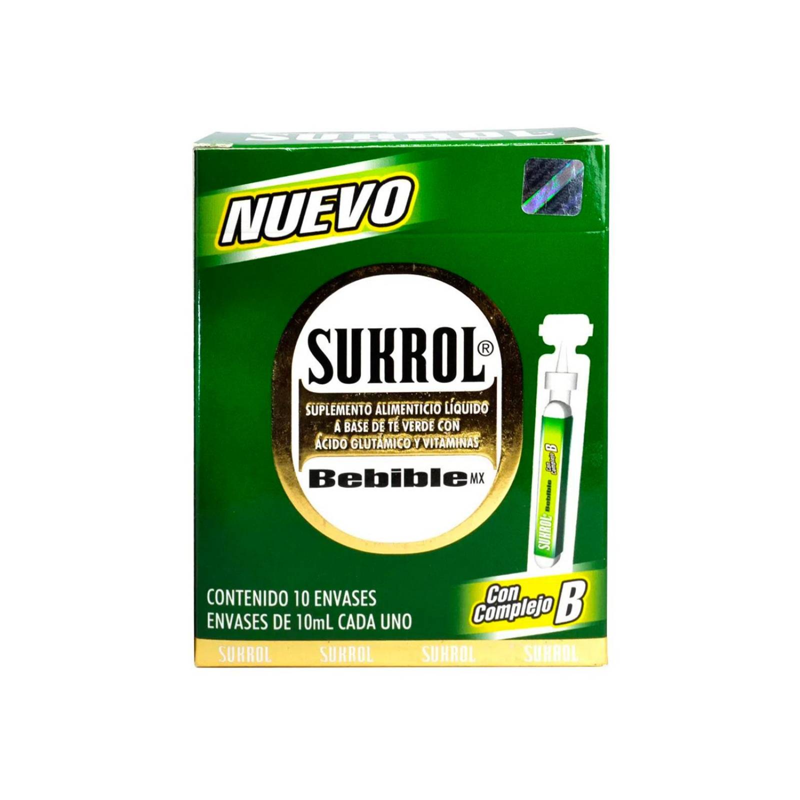 Suplemento Alimenticio Sukrol Bebible 10 ampolletas de 10 ml 