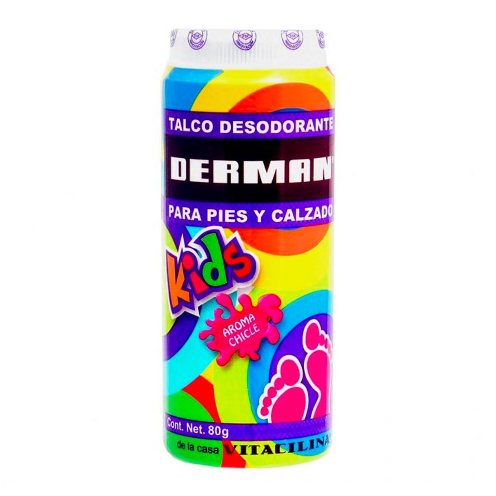 Talco Desodorante Derman Kids Aroma Chicle 80 gr 