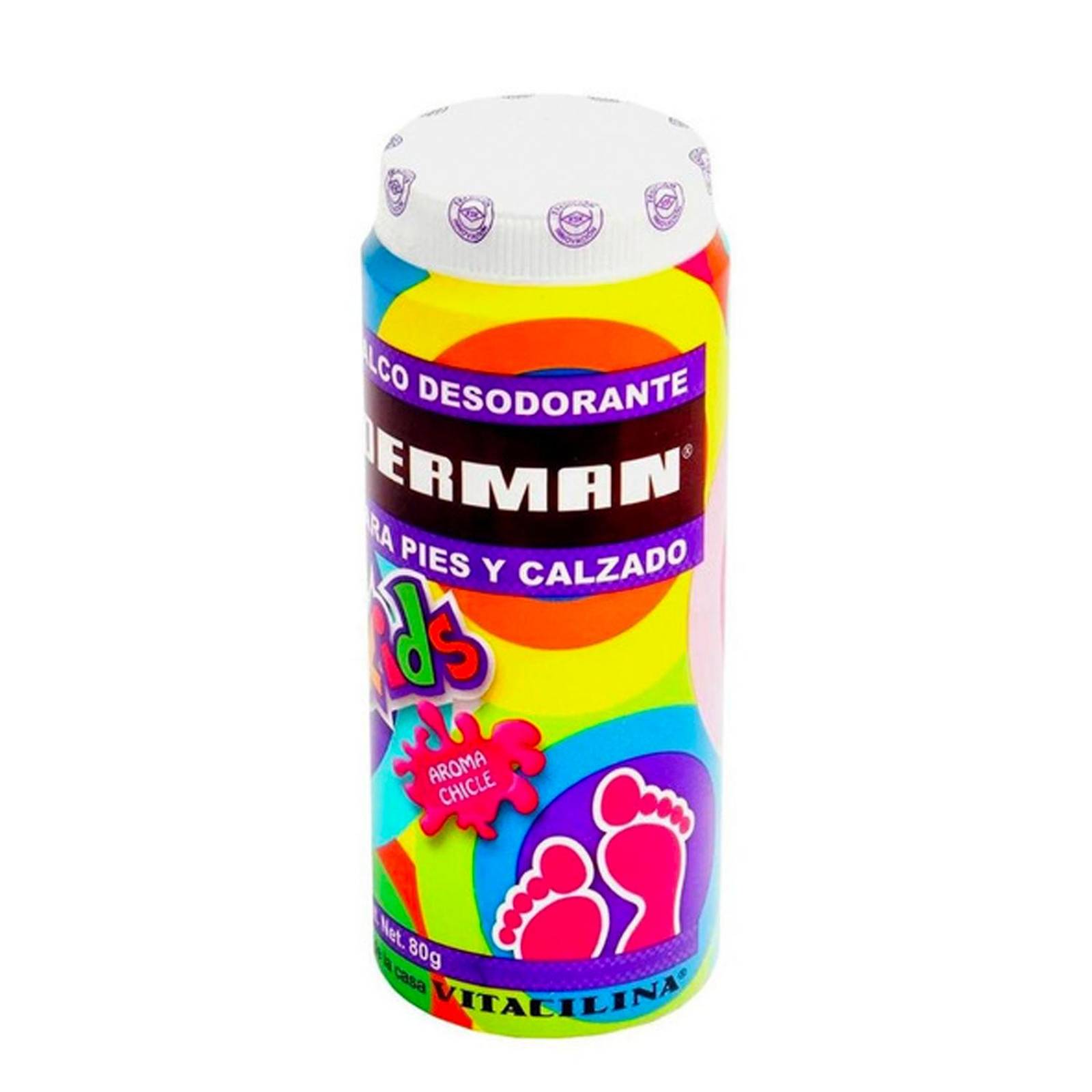 Talco Desodorante Derman Kids Aroma Chicle 80 gr 