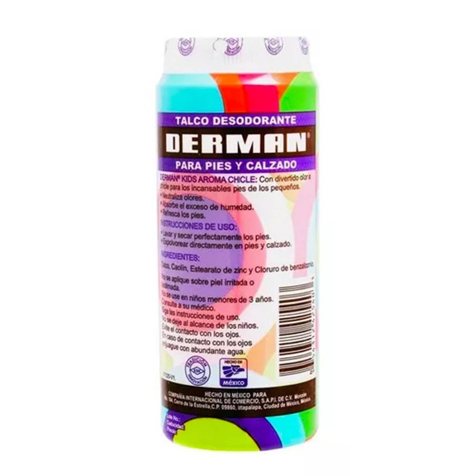 Talco Desodorante Derman Kids Aroma Chicle 80 gr 